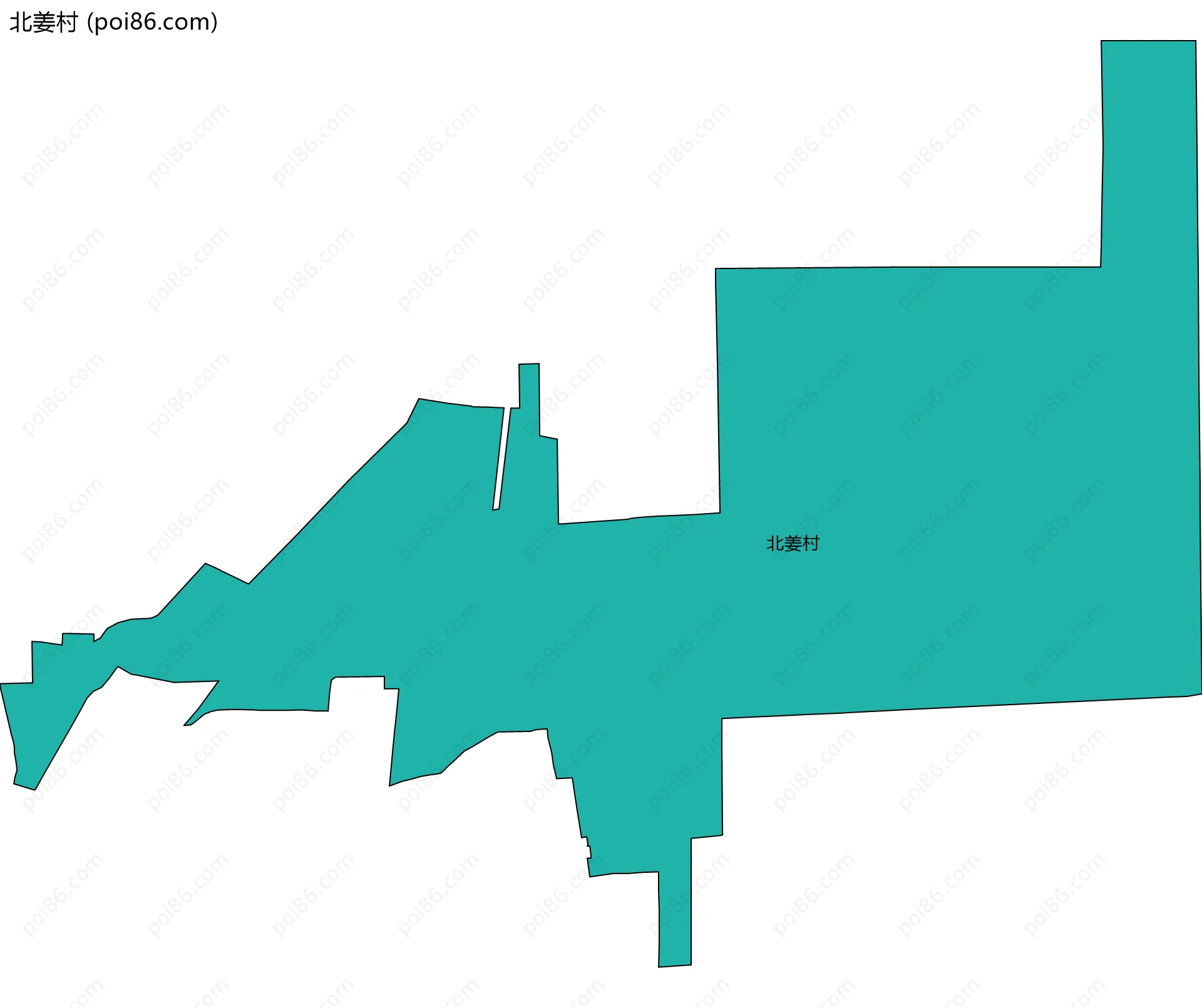 北姜村边界地图