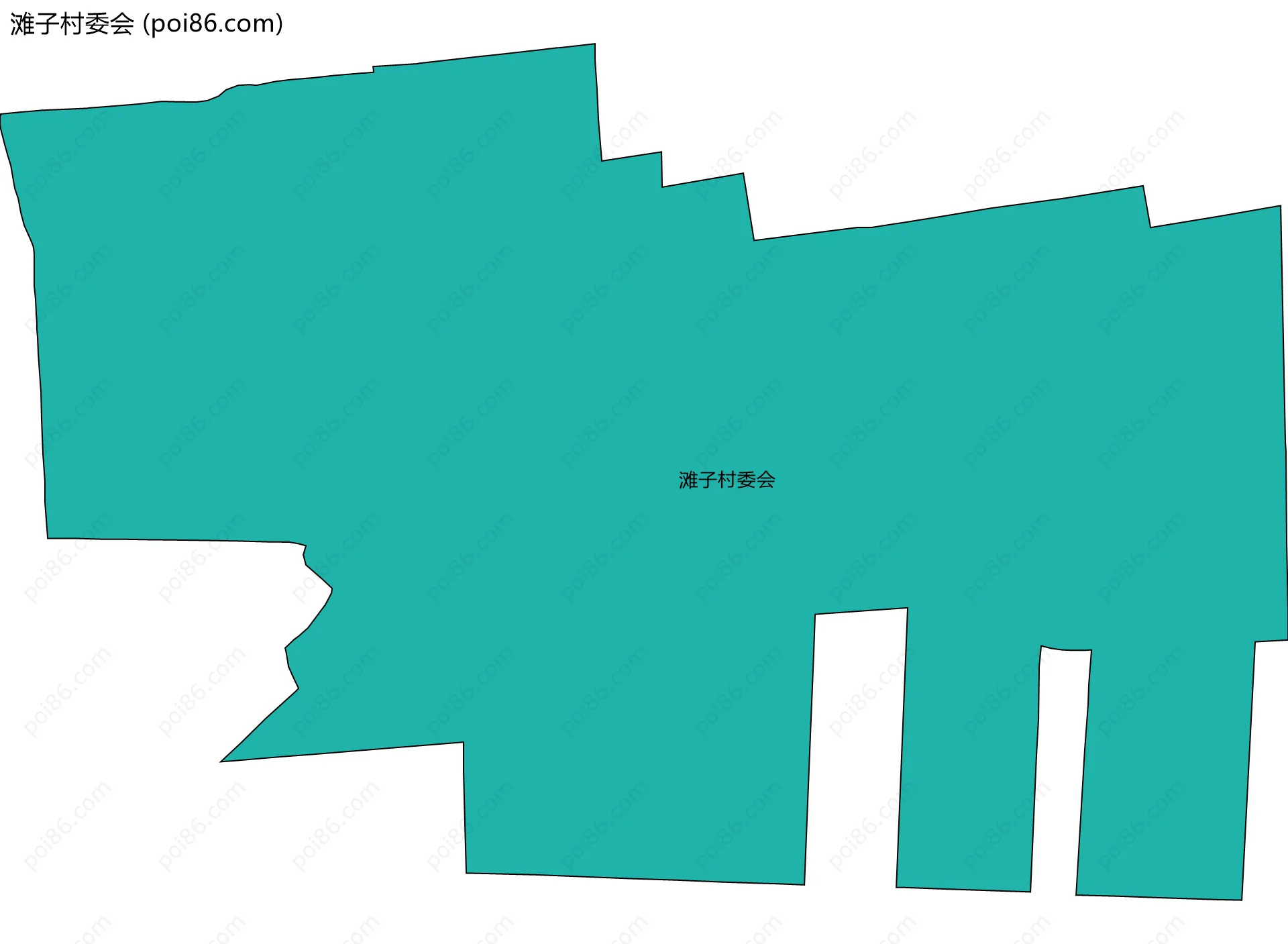 滩子村委会边界地图