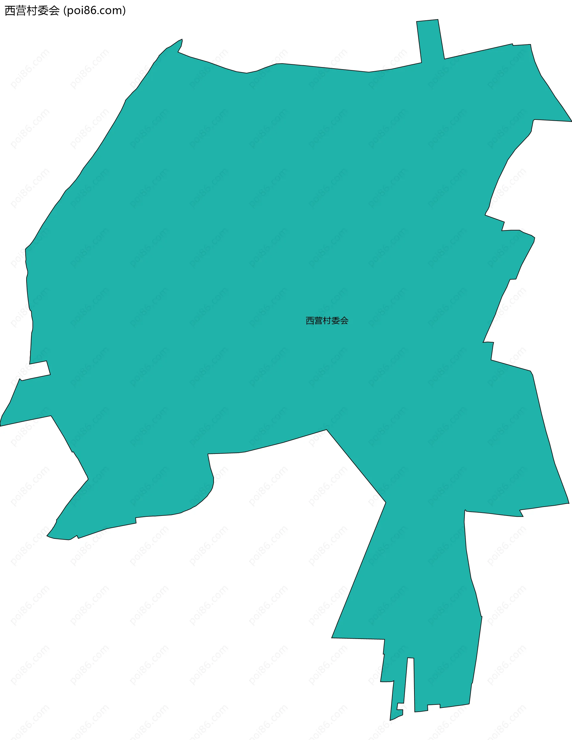 西营村委会边界地图