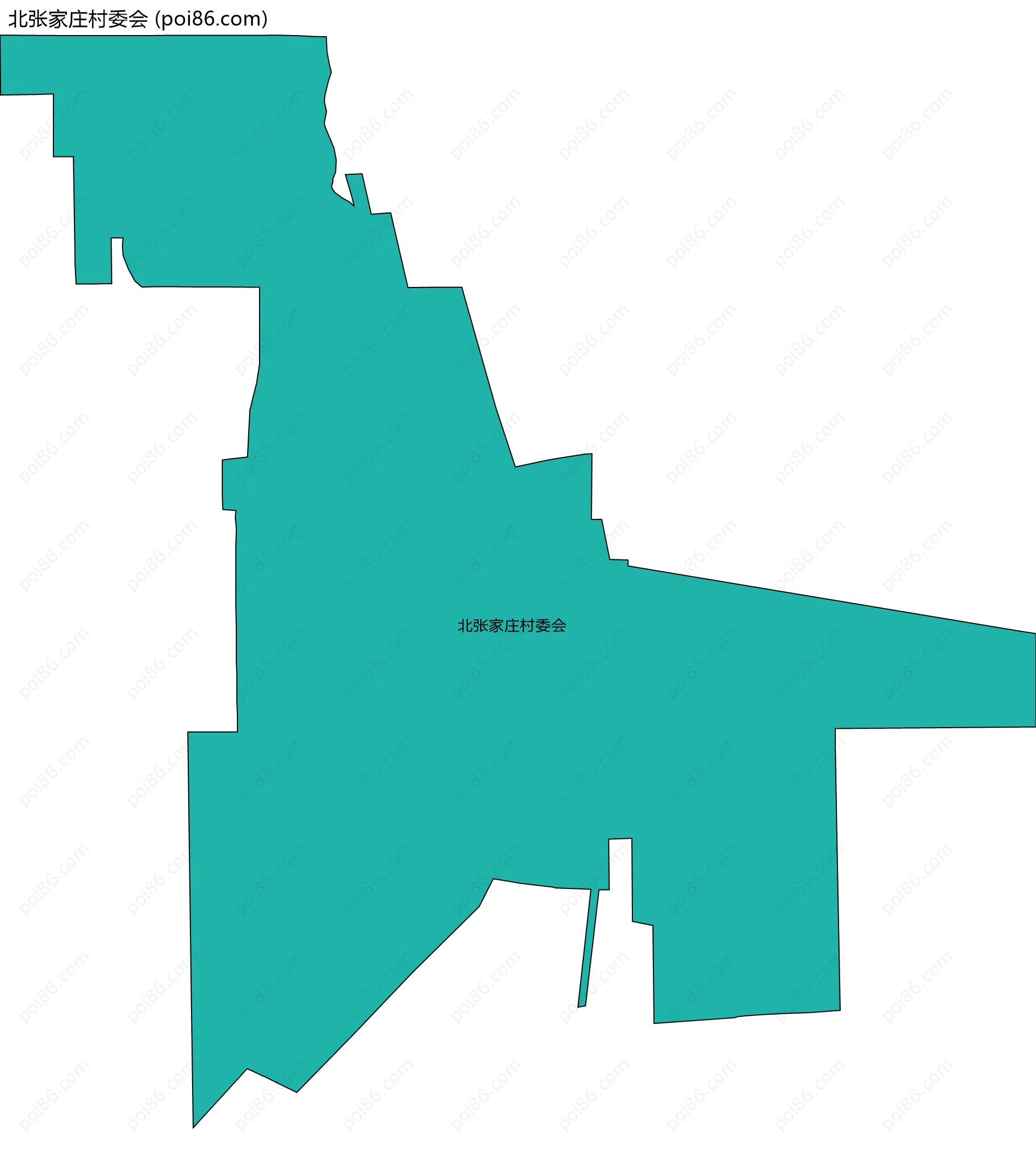 北张家庄村委会边界地图