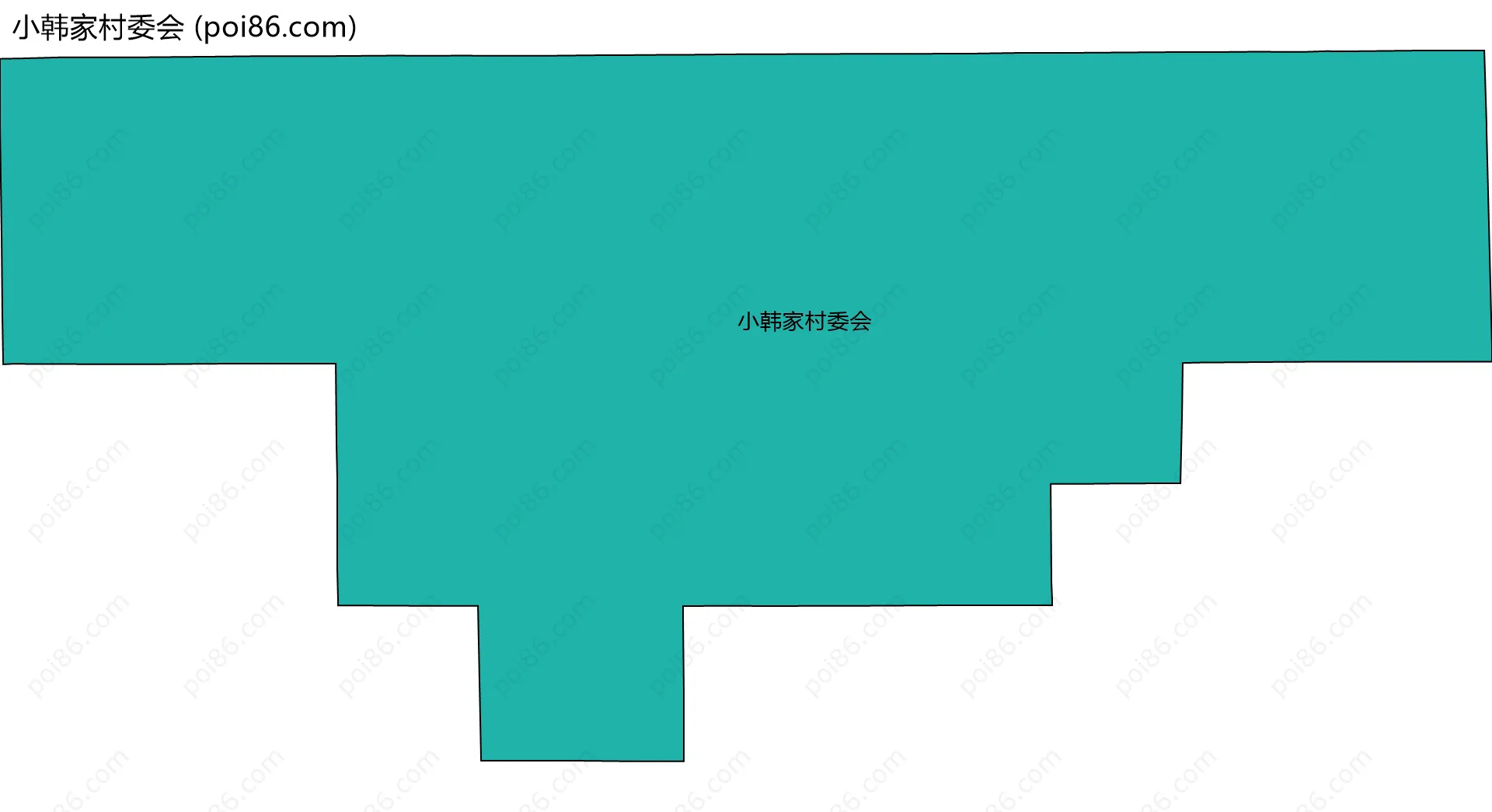 小韩家村委会边界地图