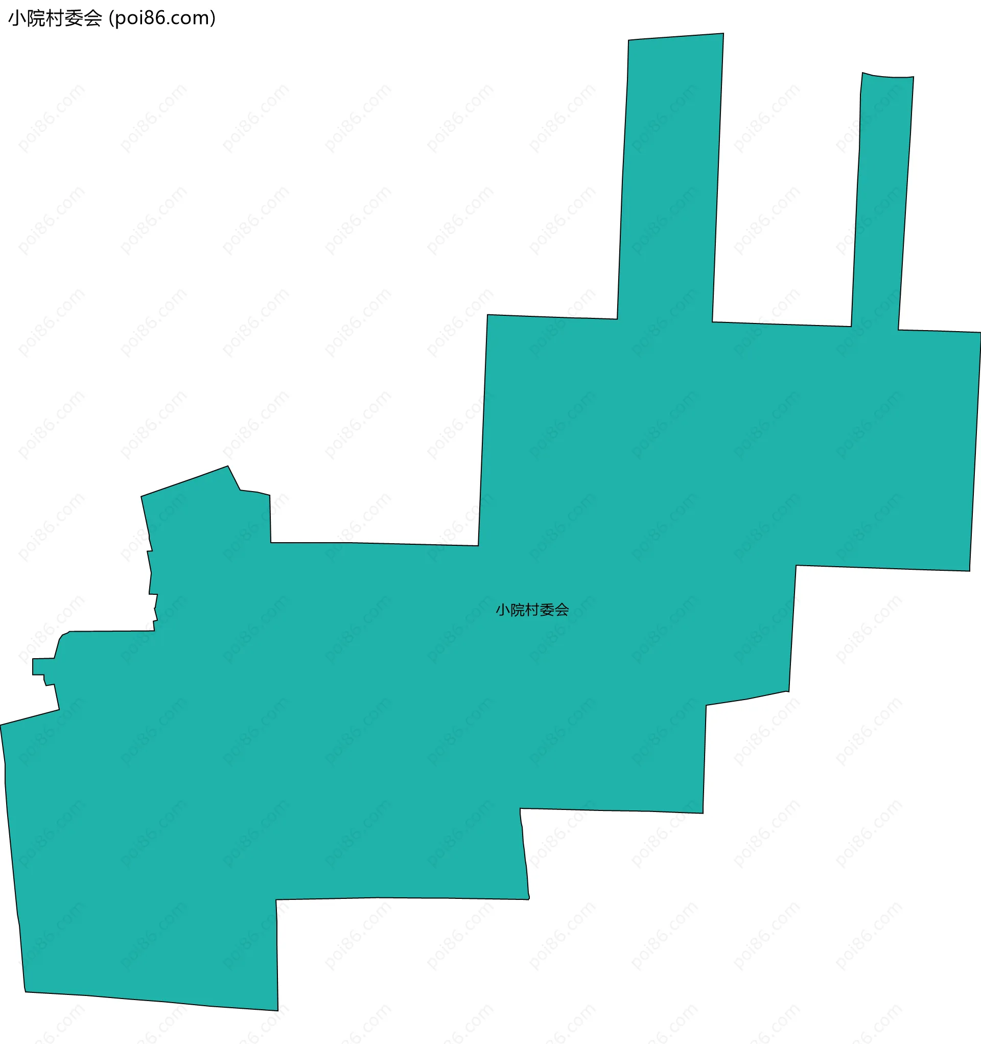 小院村委会边界地图