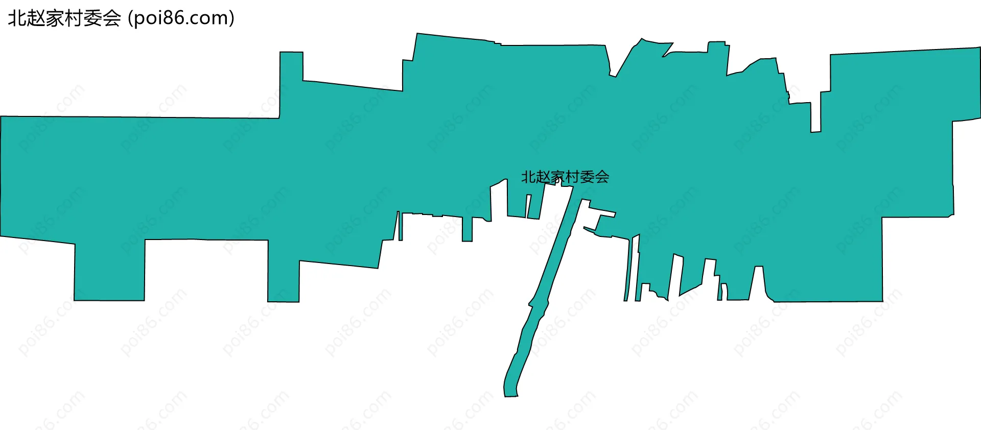 北赵家村委会边界地图