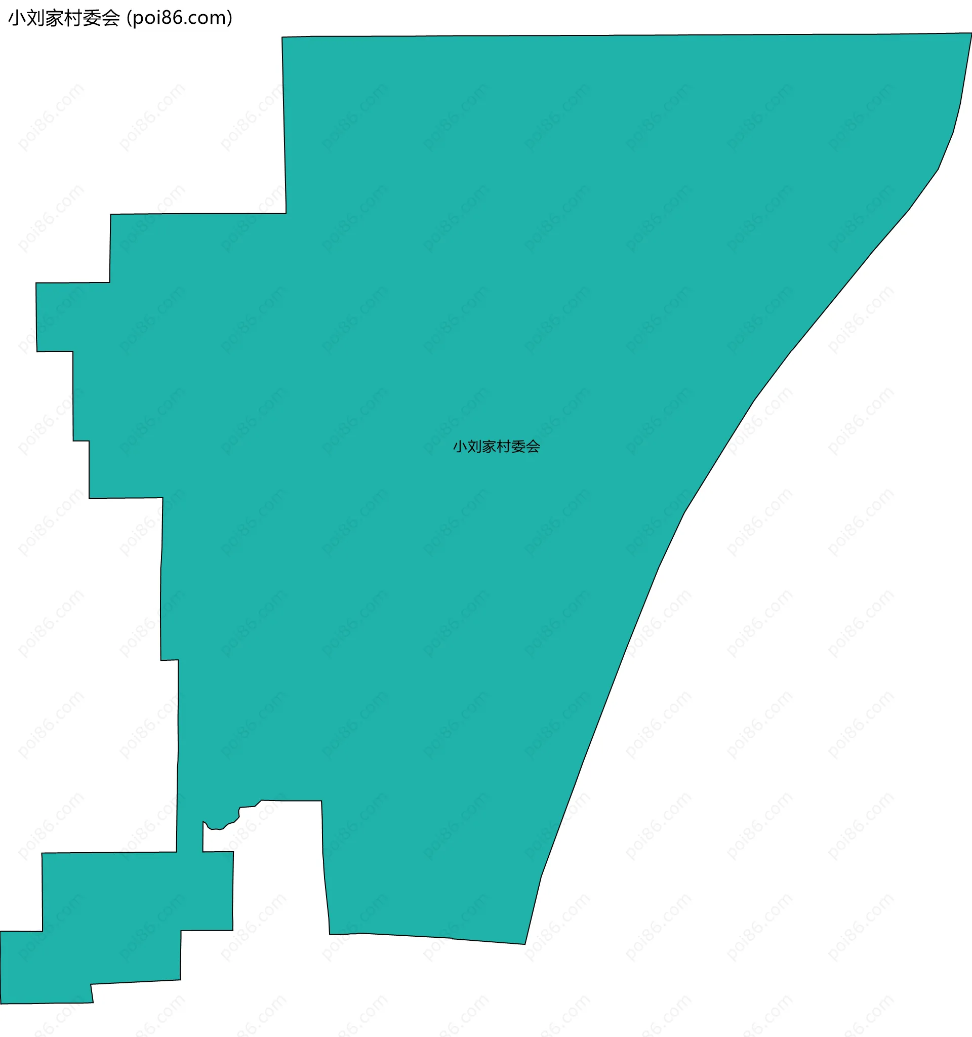 小刘家村委会边界地图