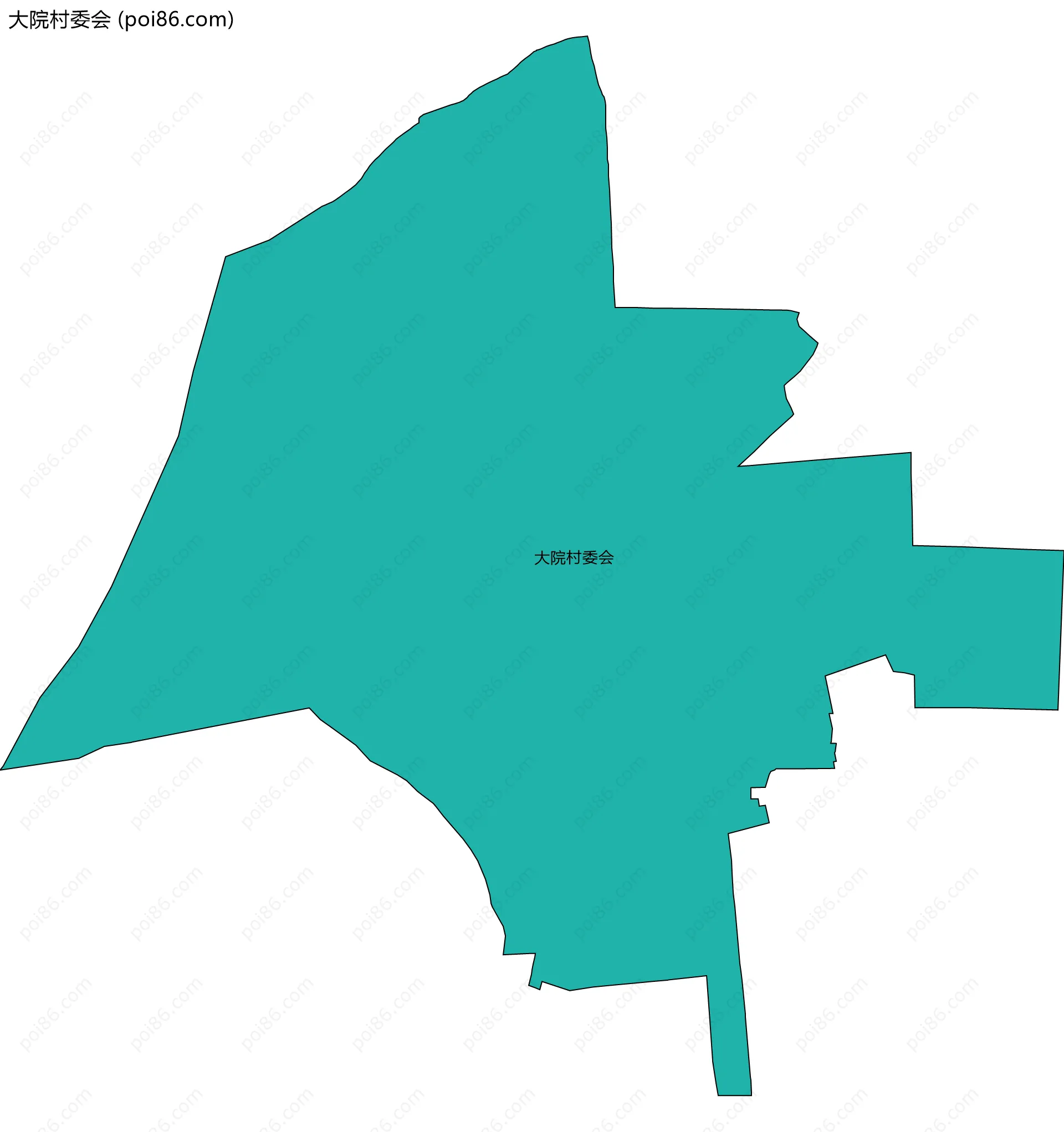 大院村委会边界地图