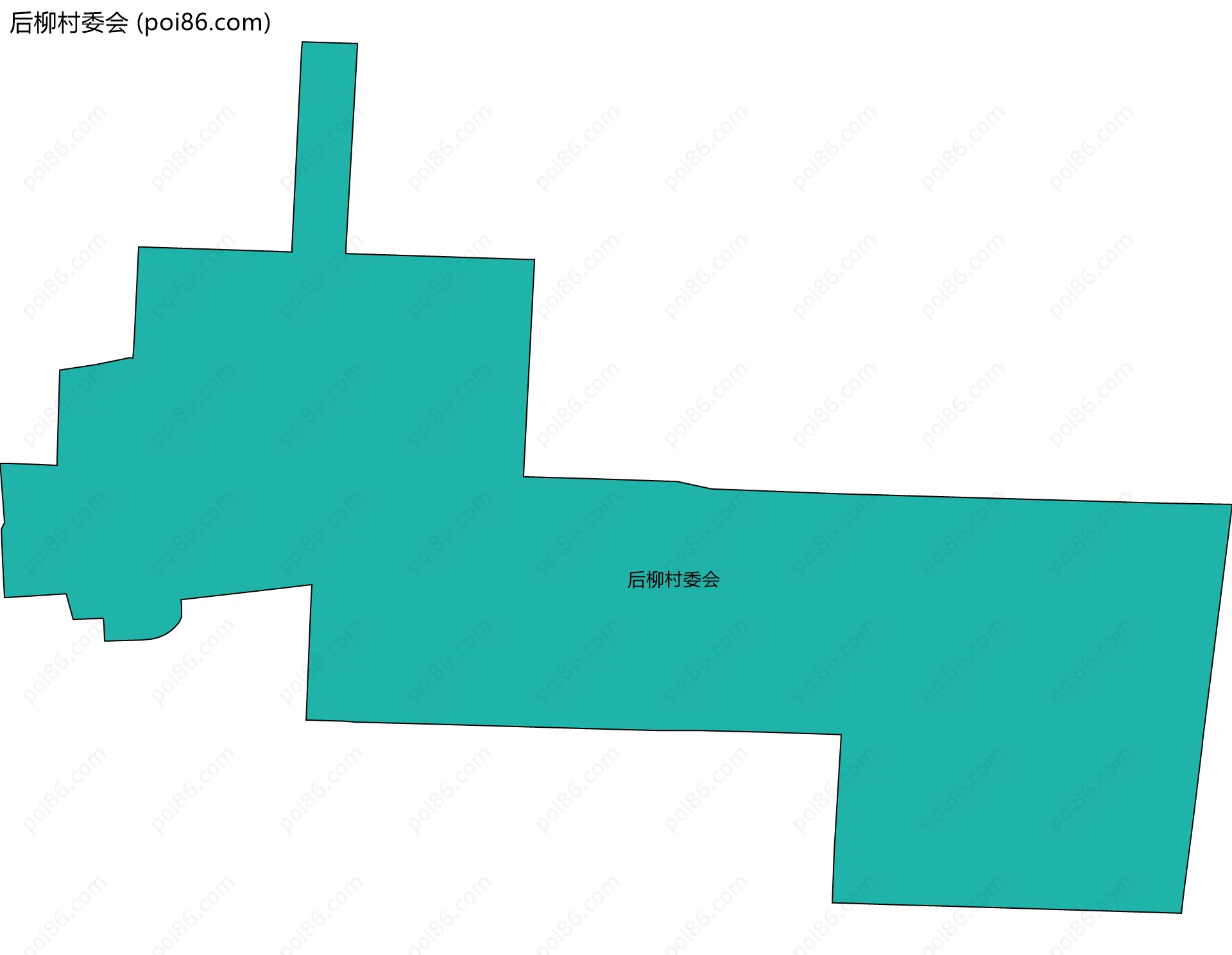 后柳村委会边界地图