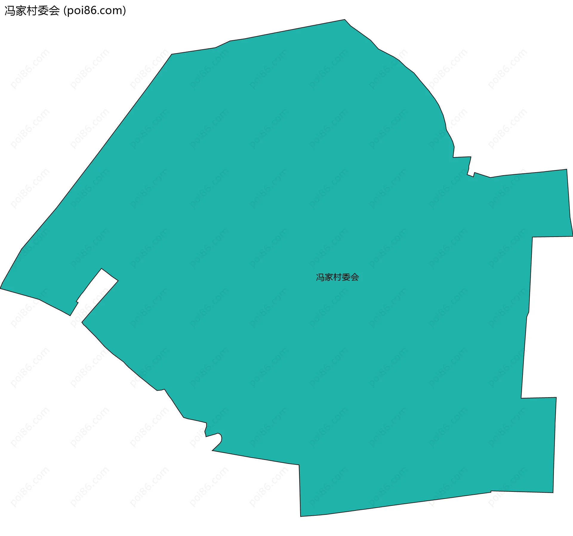 冯家村委会边界地图