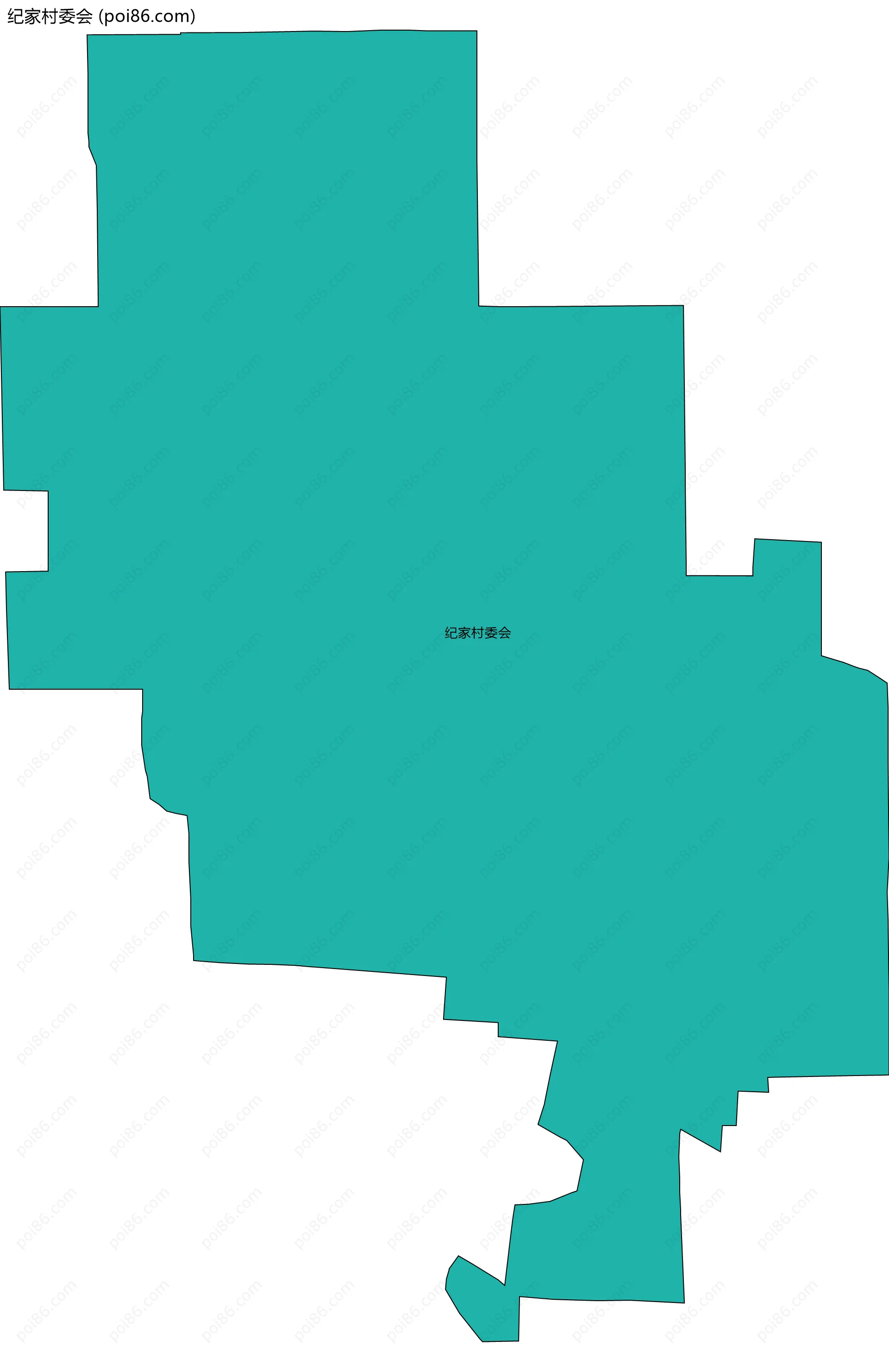 纪家村委会边界地图