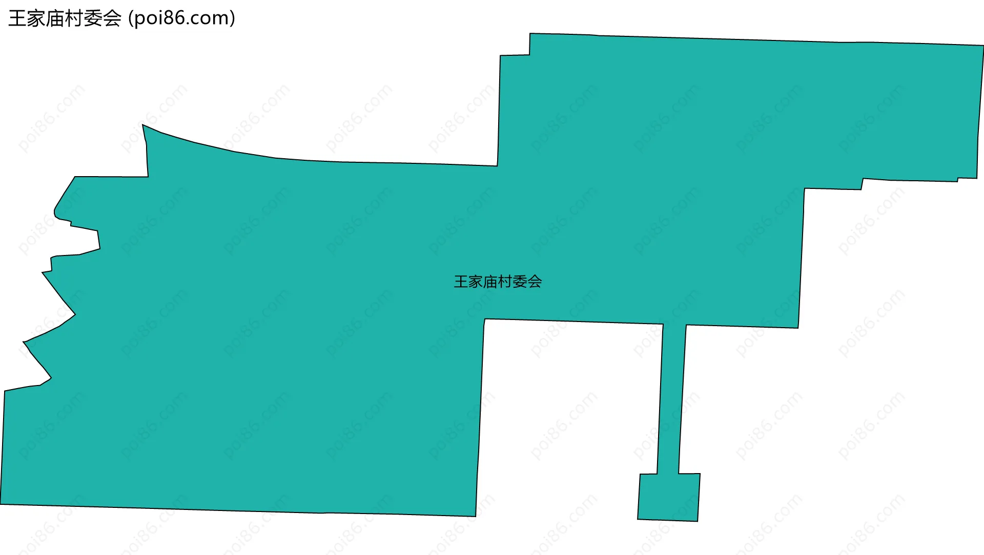 王家庙村委会边界地图