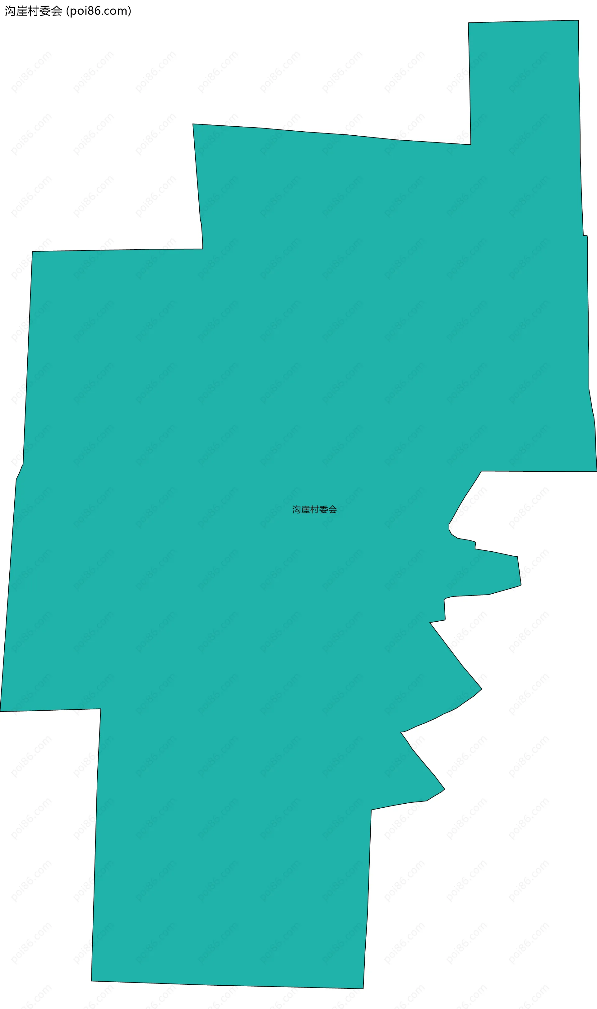 沟崖村委会边界地图