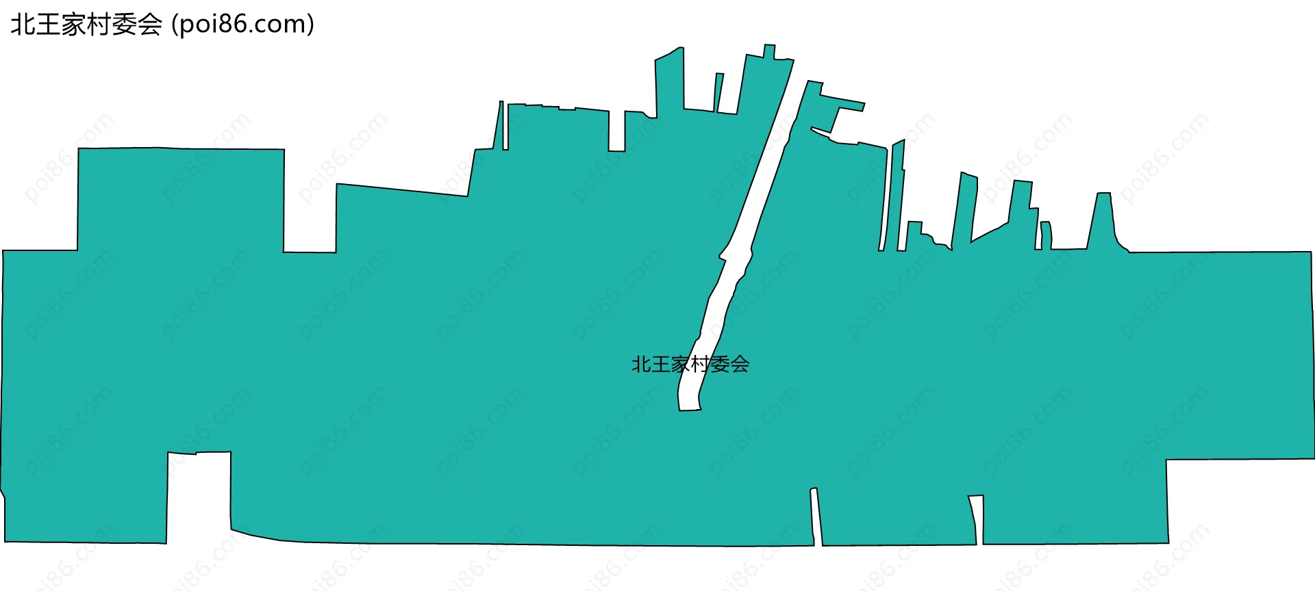 北王家村委会边界地图