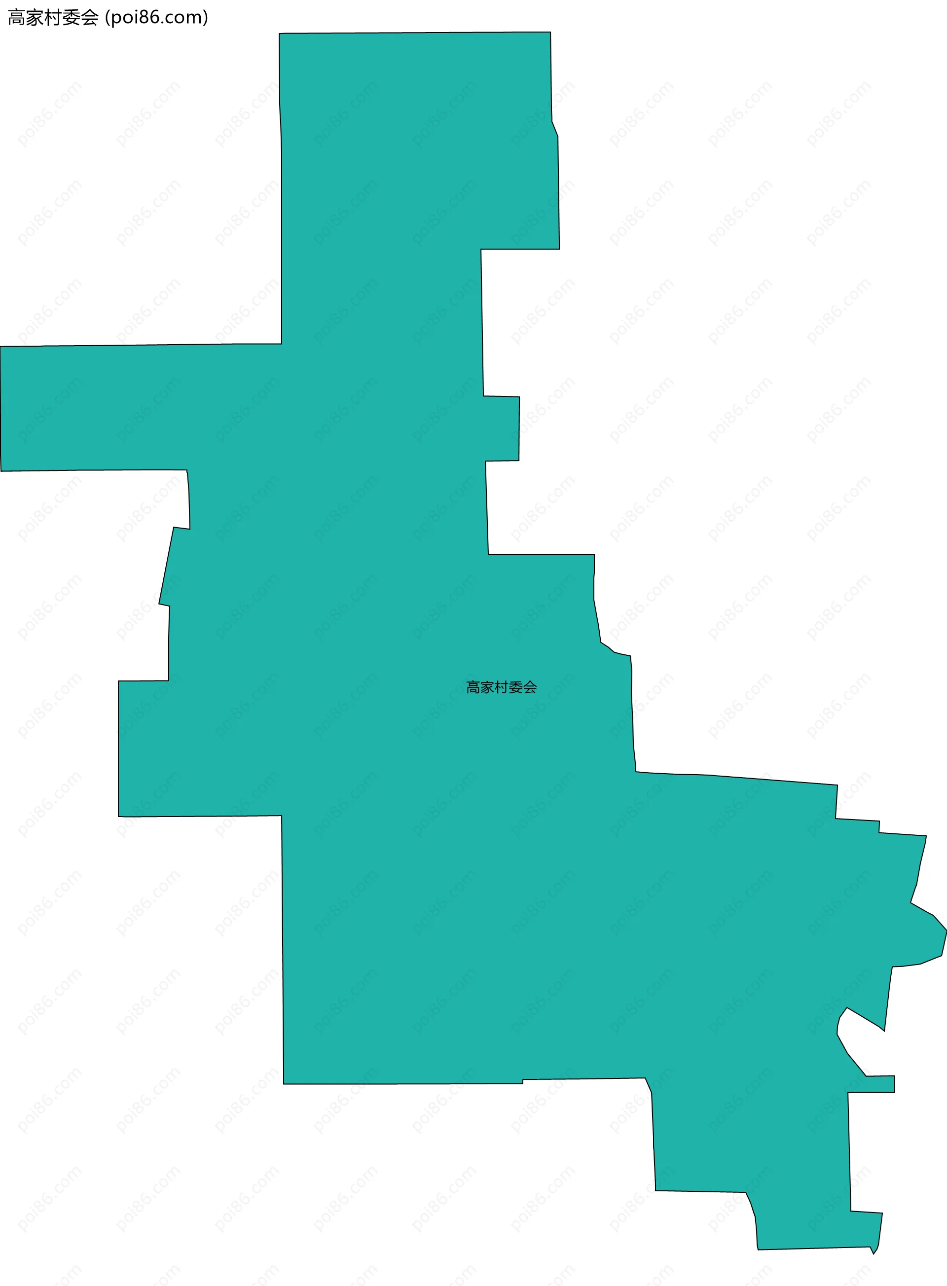 高家村委会边界地图