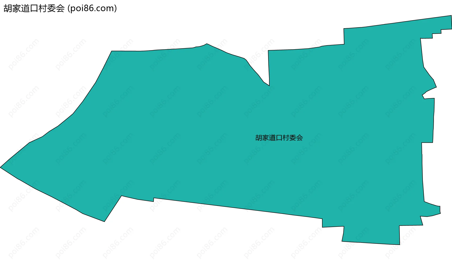 胡家道口村委会边界地图