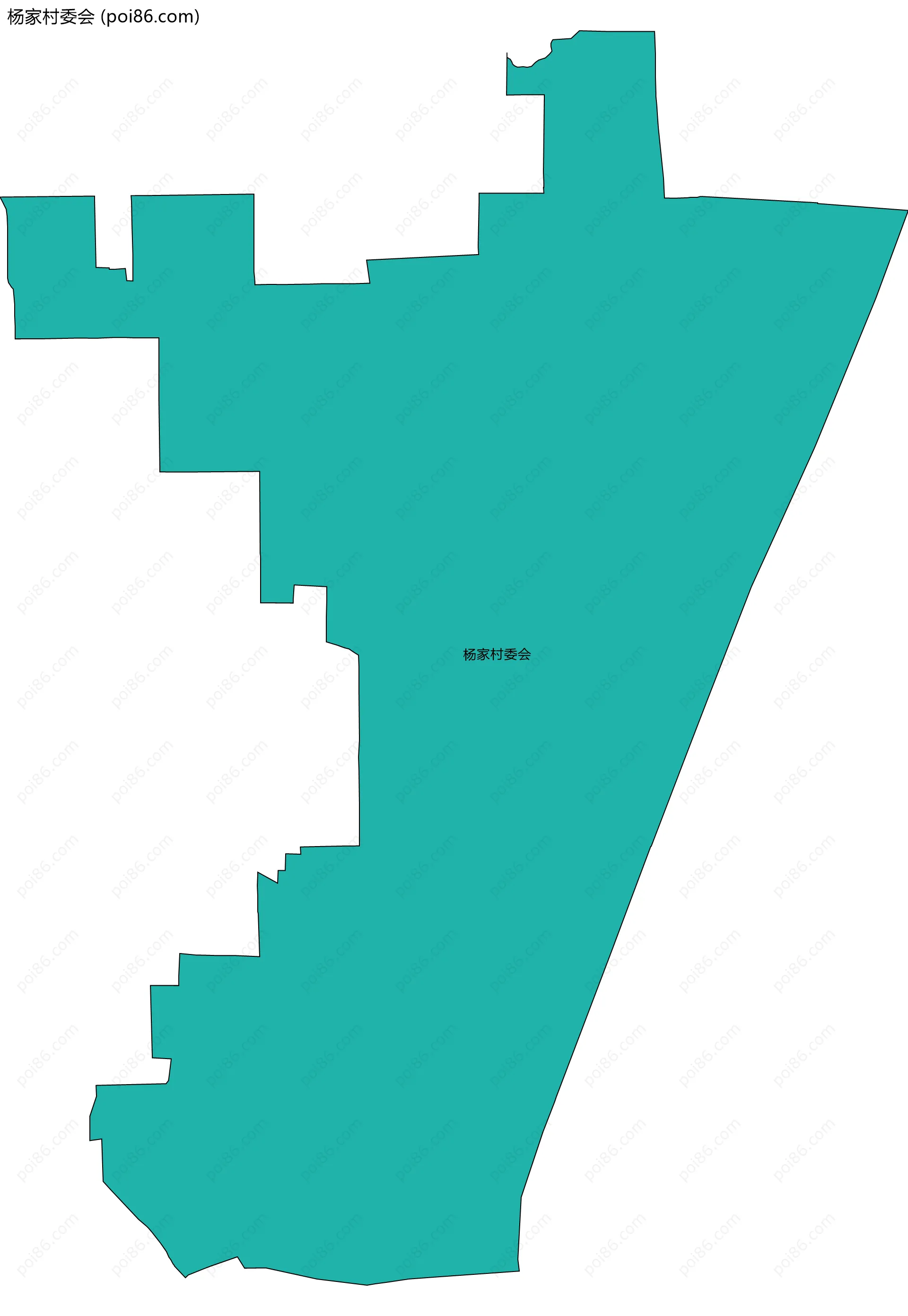 杨家村委会边界地图