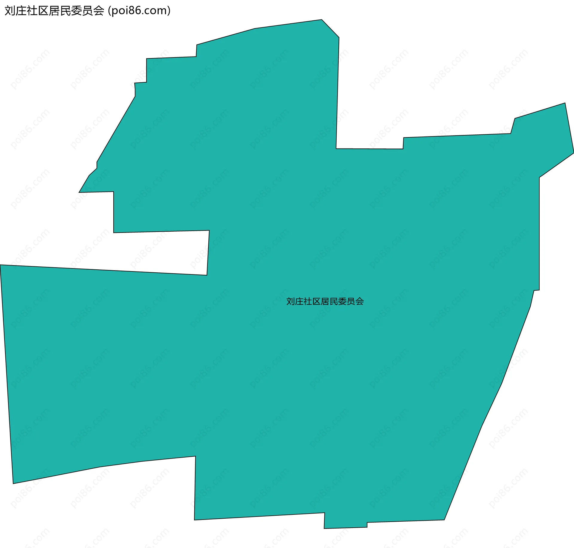 刘庄社区居民委员会边界地图