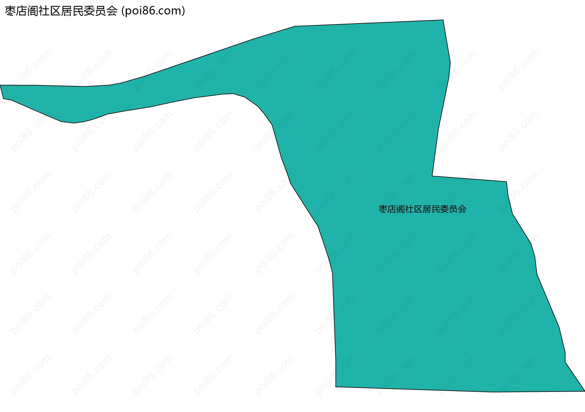 枣店阁社区居民委员会边界地图