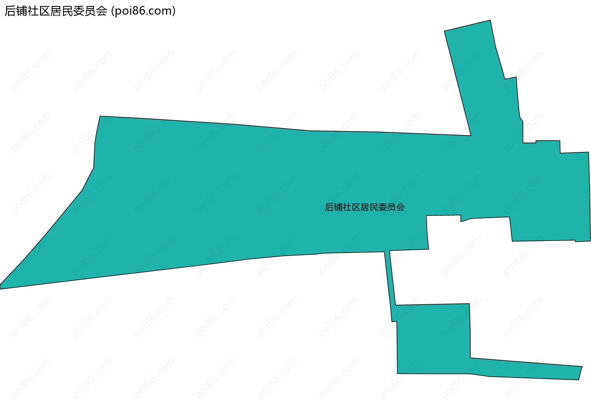 后铺社区居民委员会边界地图