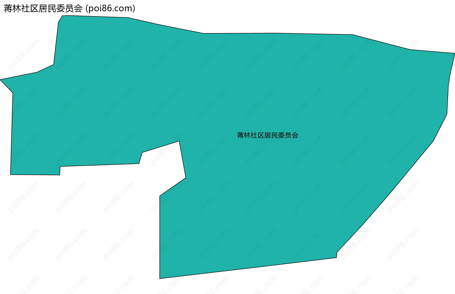 蒋林社区居民委员会边界地图