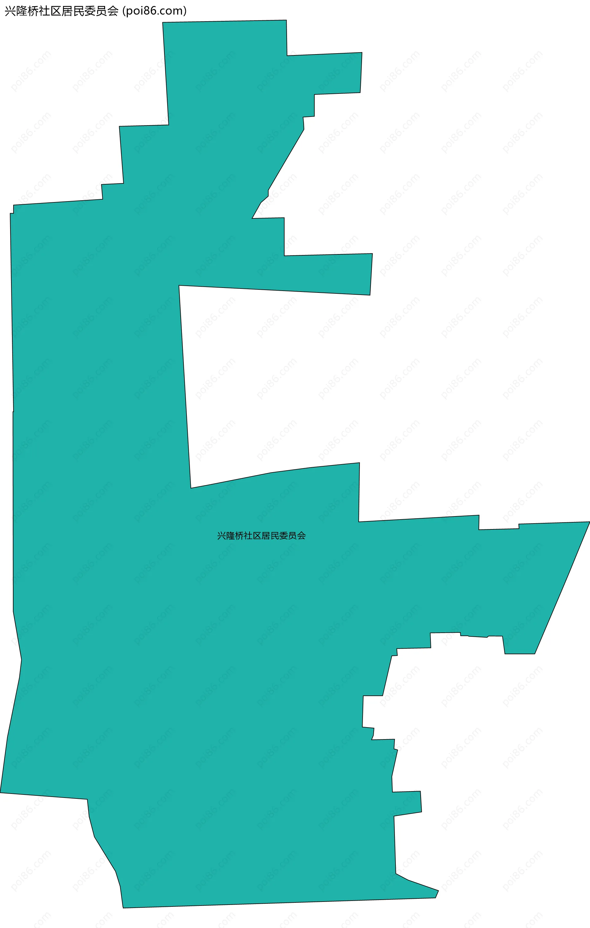 兴隆桥社区居民委员会边界地图