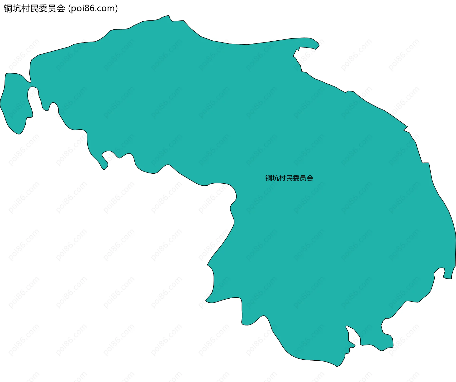 铜坑村民委员会边界地图