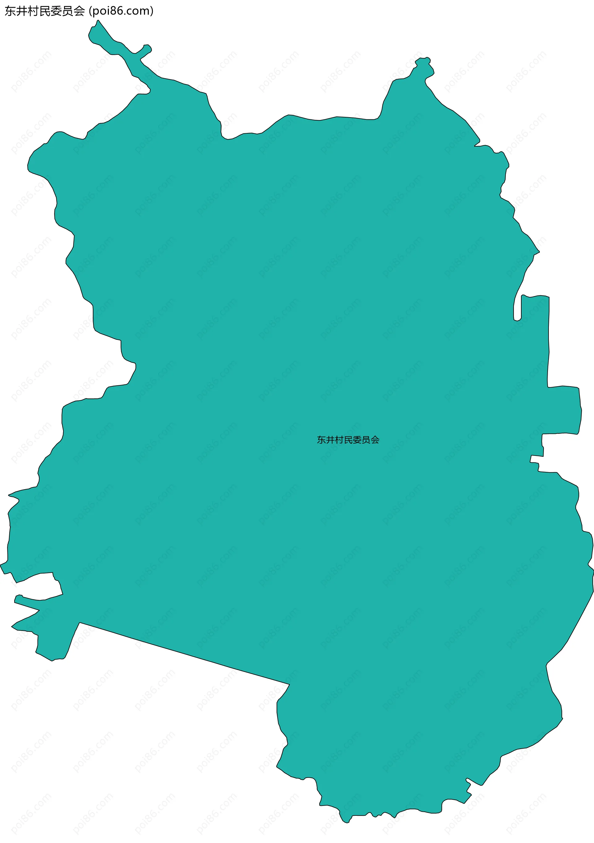 东井村民委员会边界地图