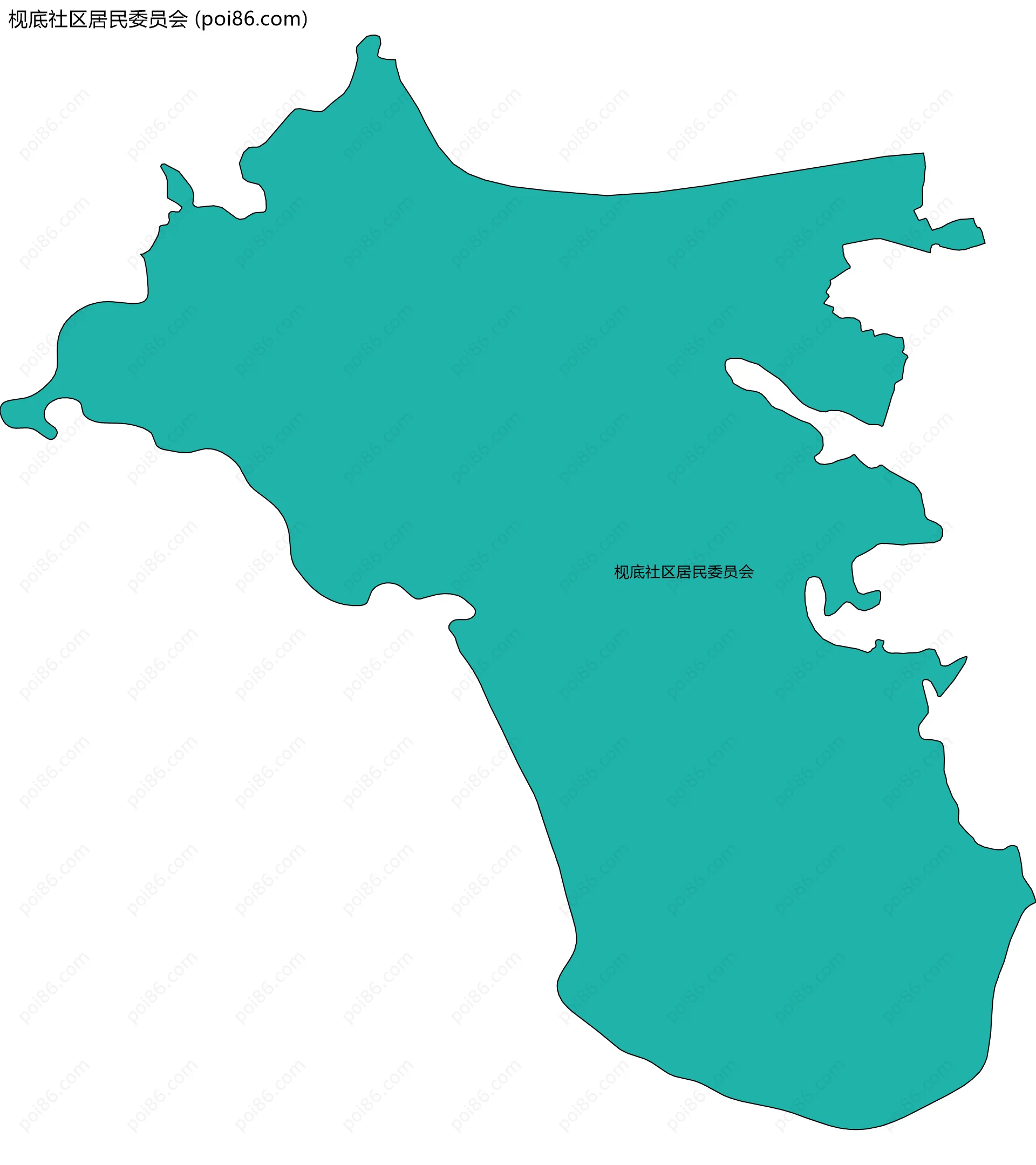 枧底社区居民委员会边界地图