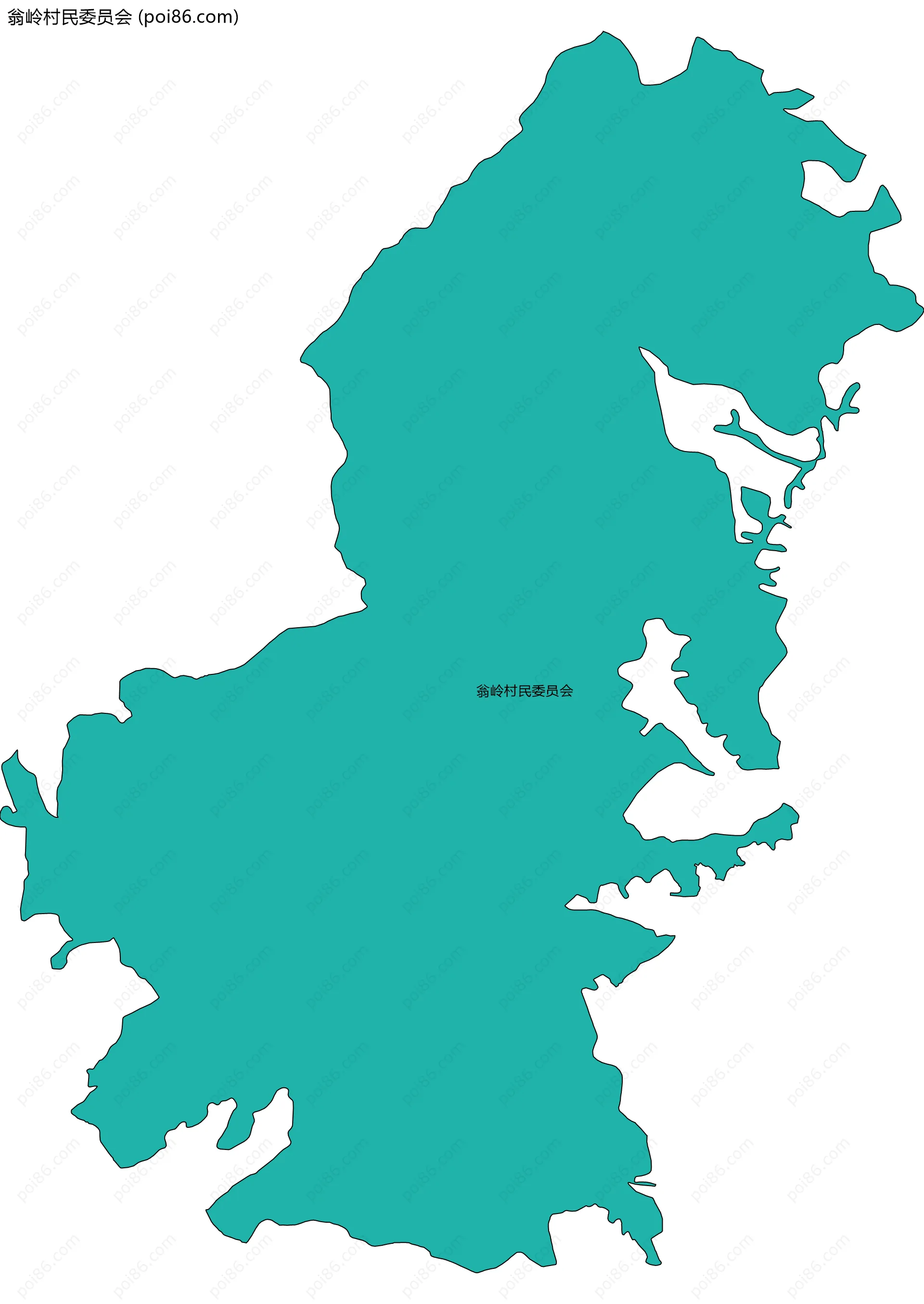 翁岭村民委员会边界地图