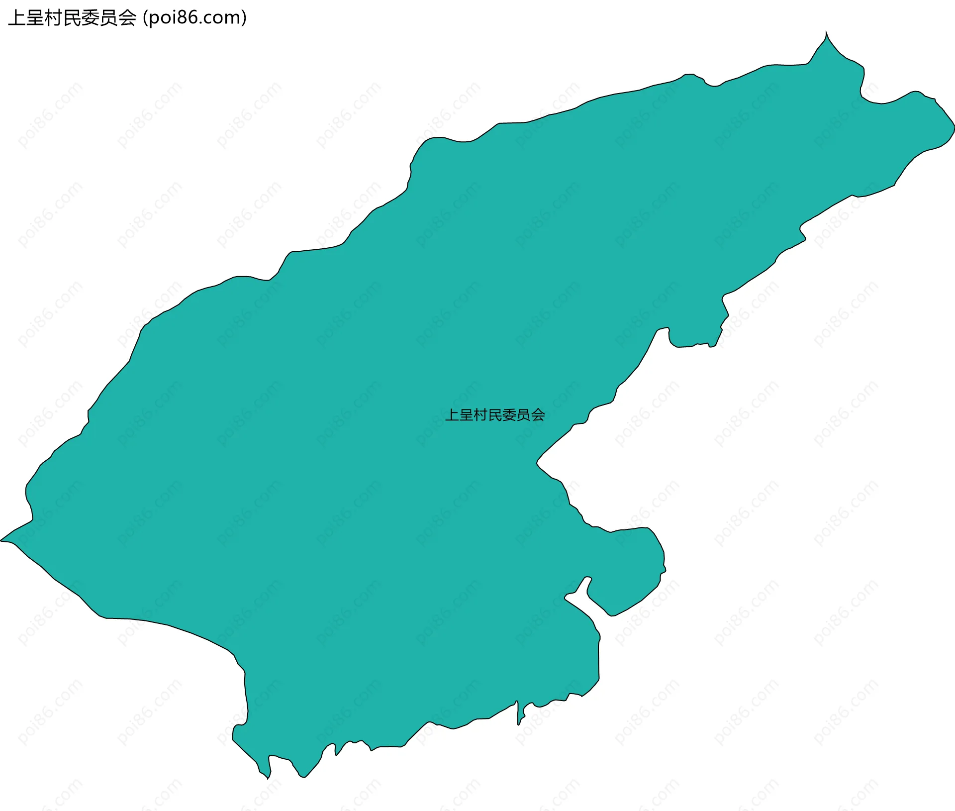 上呈村民委员会边界地图