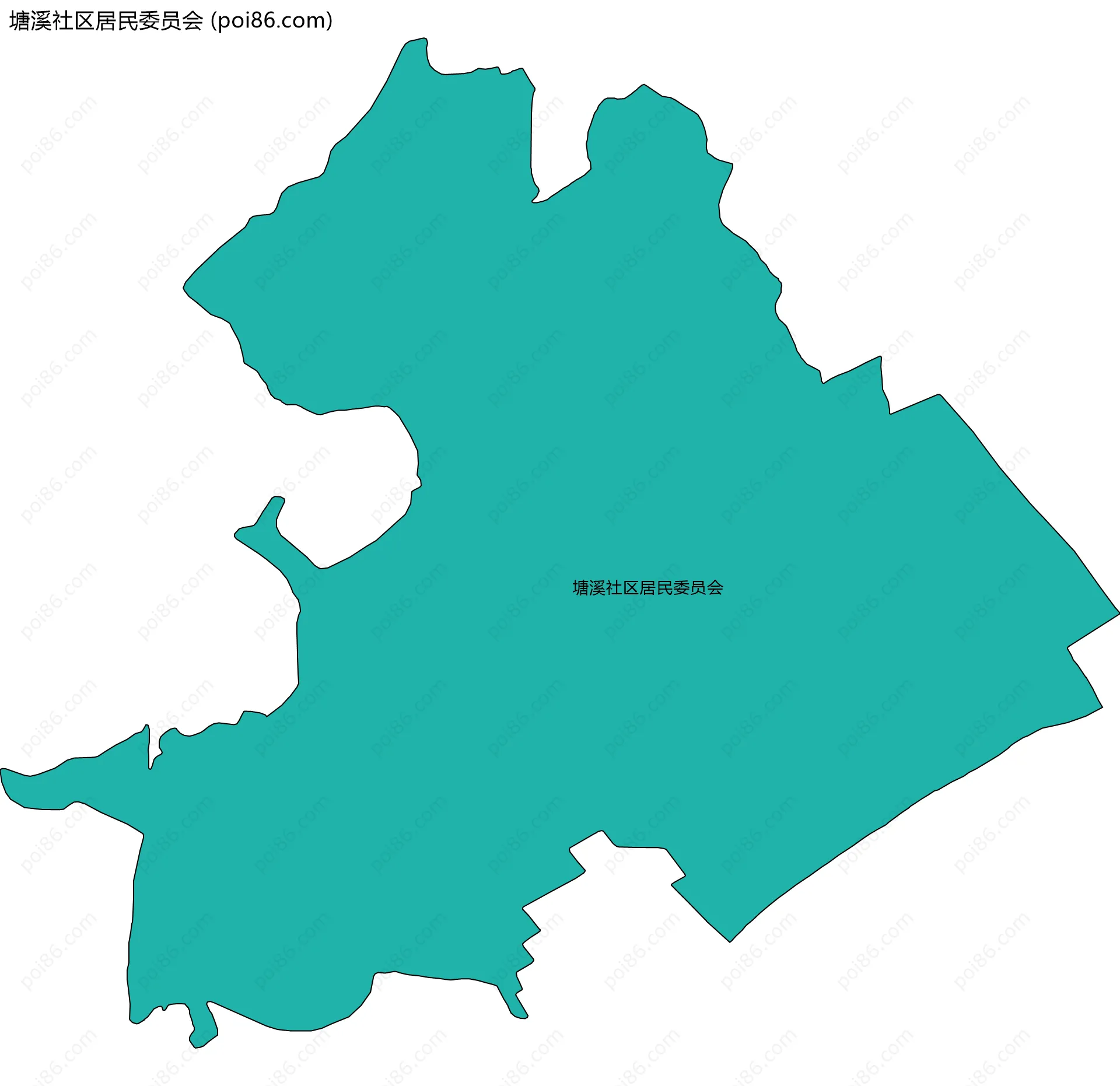 塘溪社区居民委员会边界地图