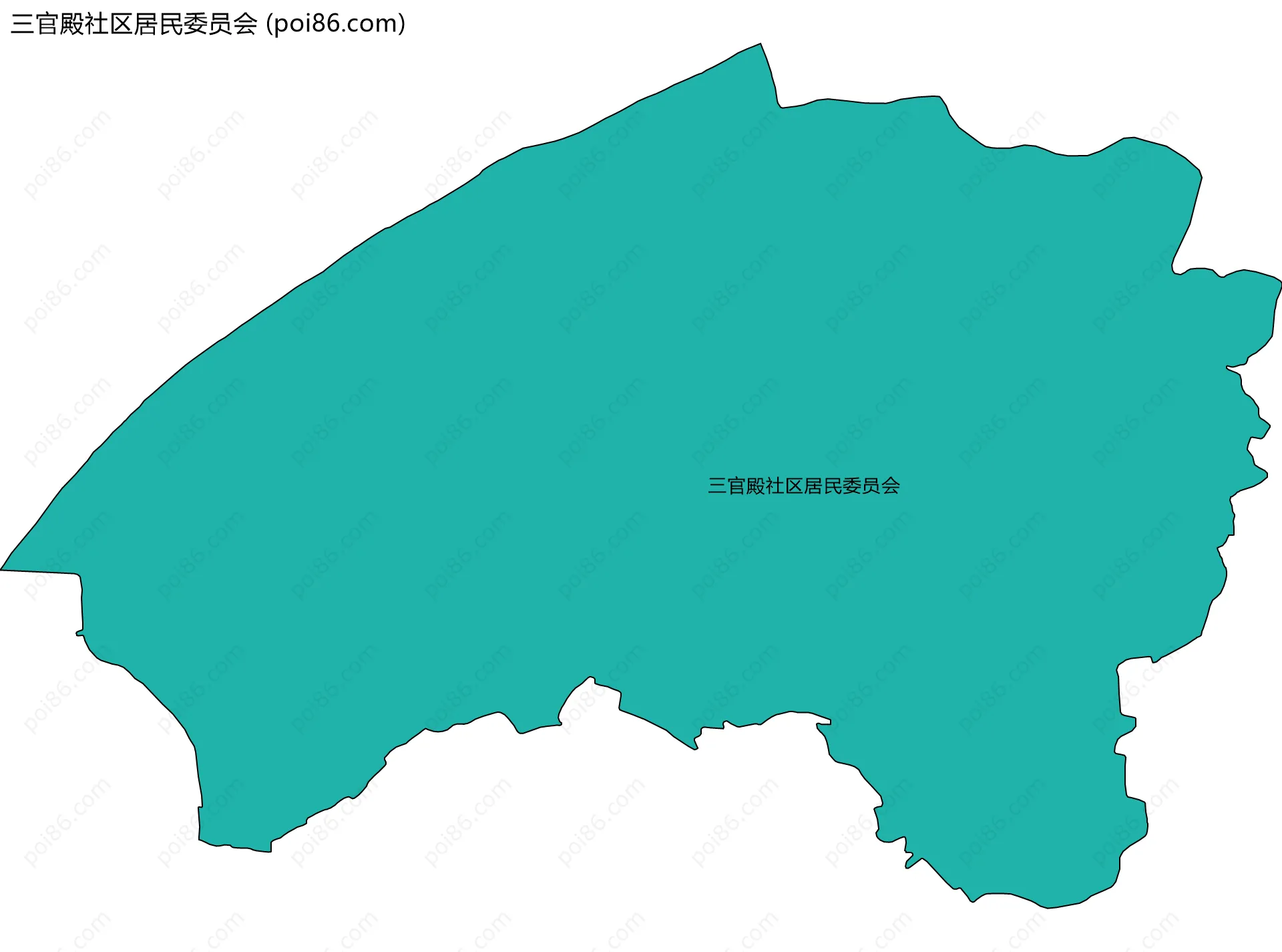 三官殿社区居民委员会边界地图