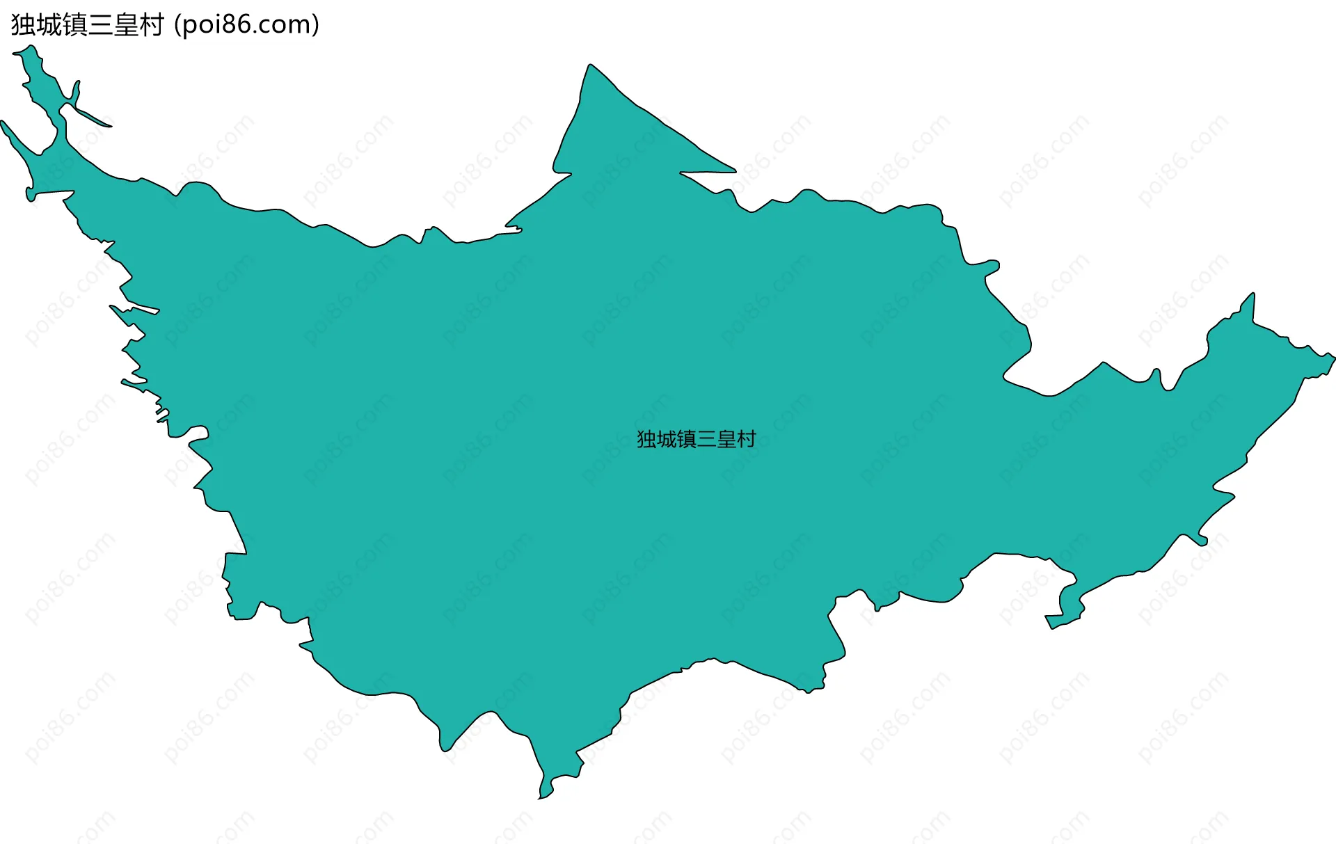 独城镇三皇村边界地图