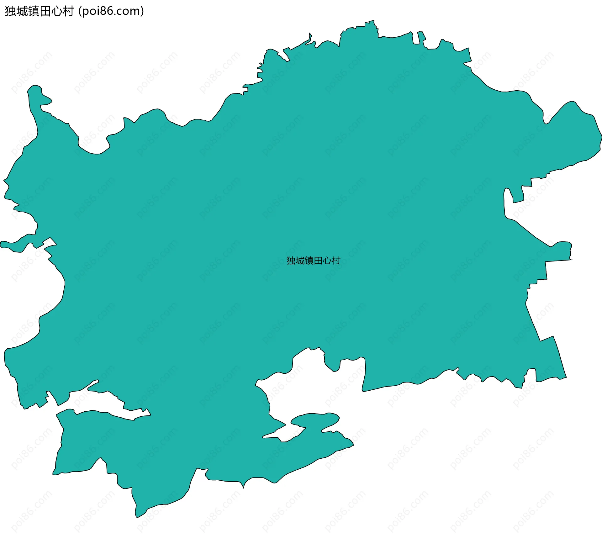 独城镇田心村边界地图