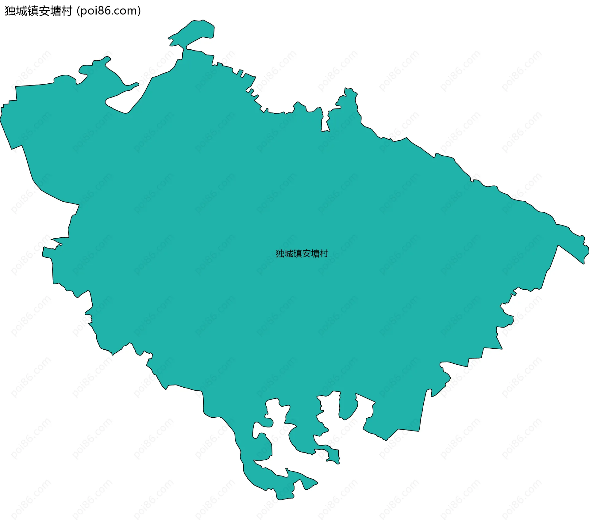 独城镇安塘村边界地图