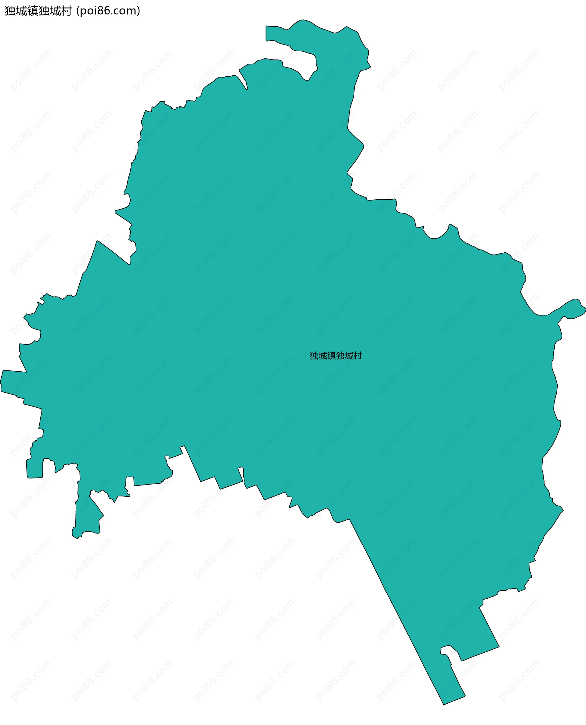 独城镇独城村边界地图