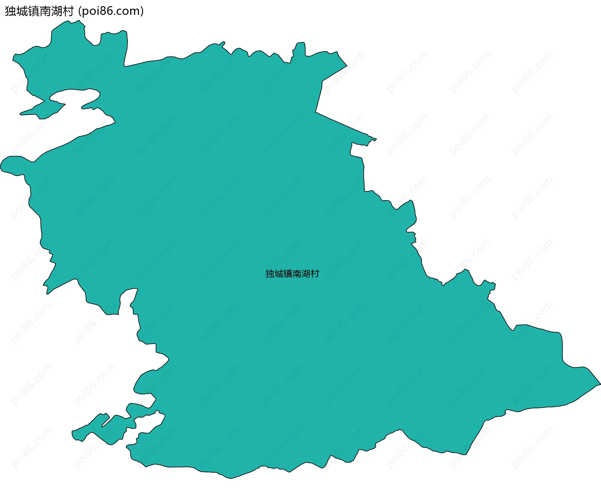 独城镇南湖村边界地图