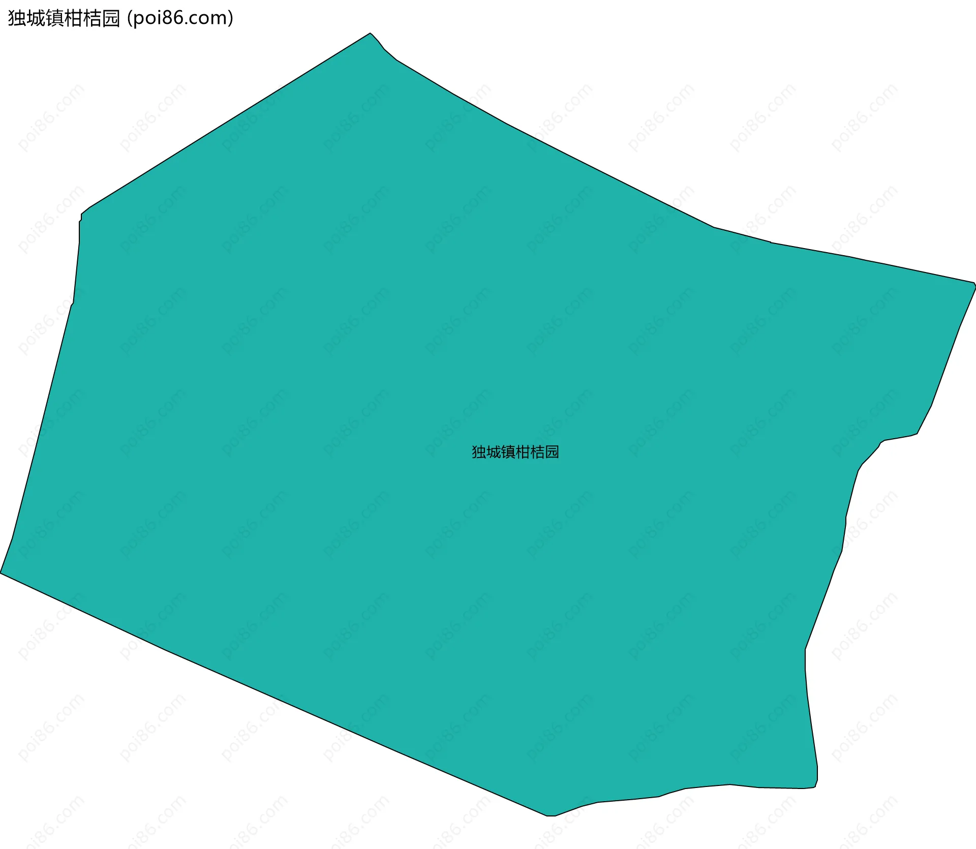 独城镇柑桔园边界地图