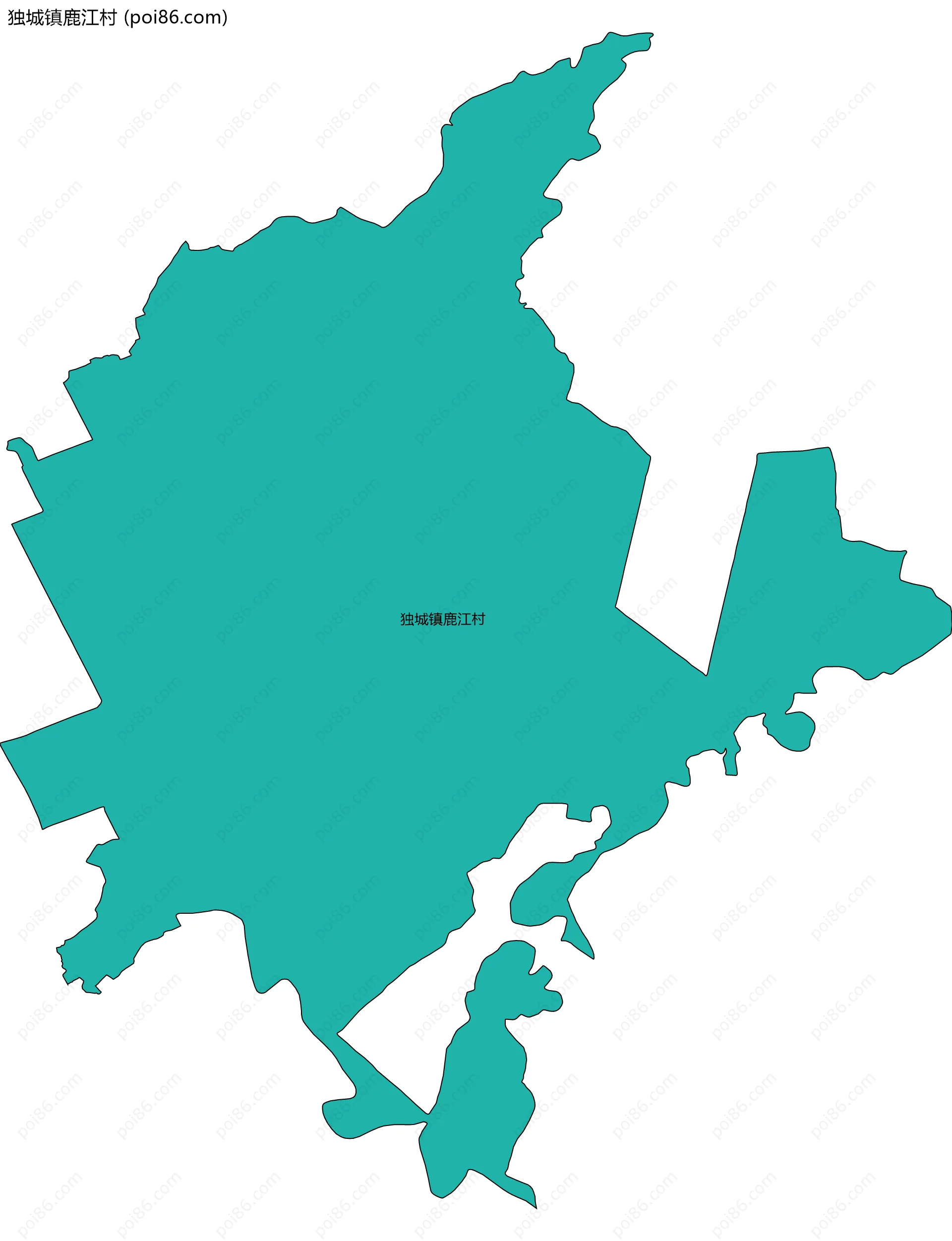 独城镇鹿江村边界地图