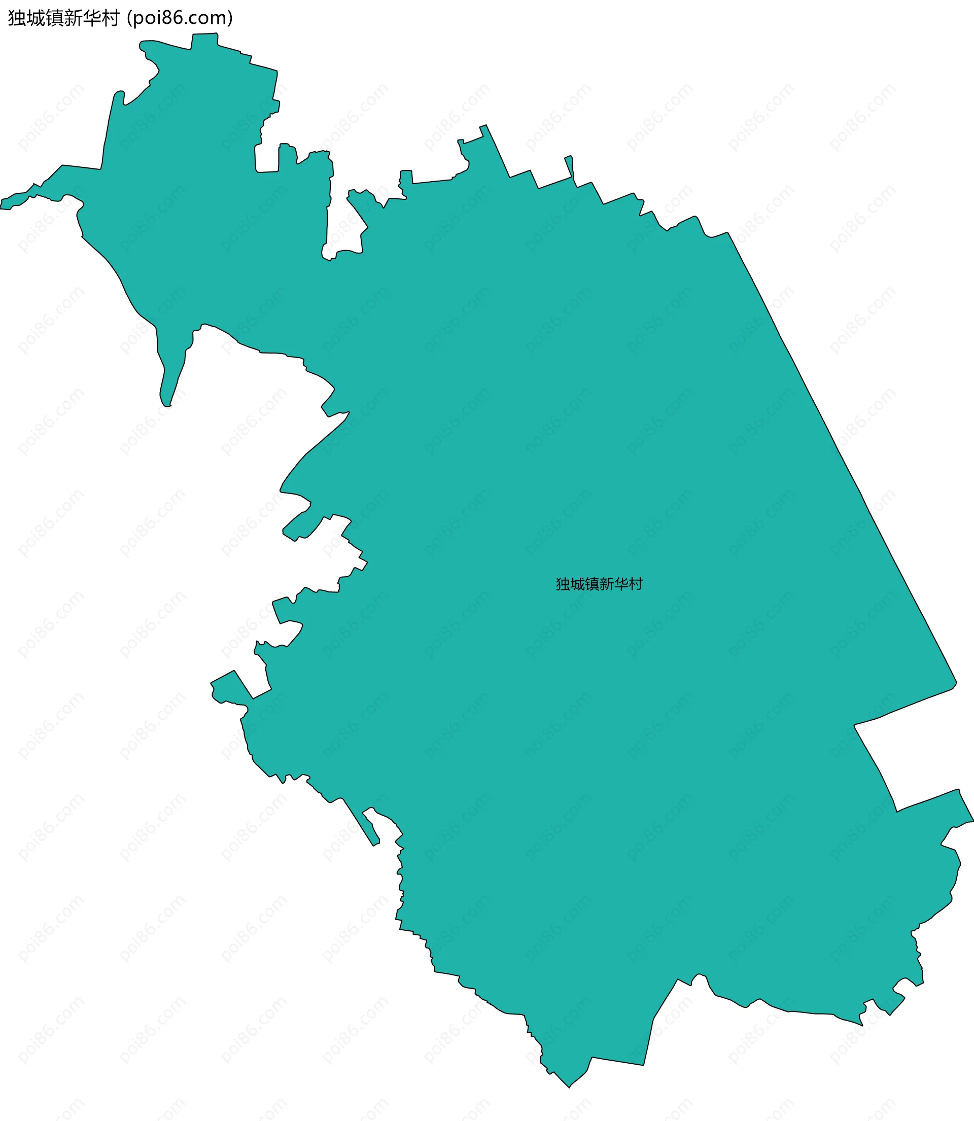 独城镇新华村边界地图