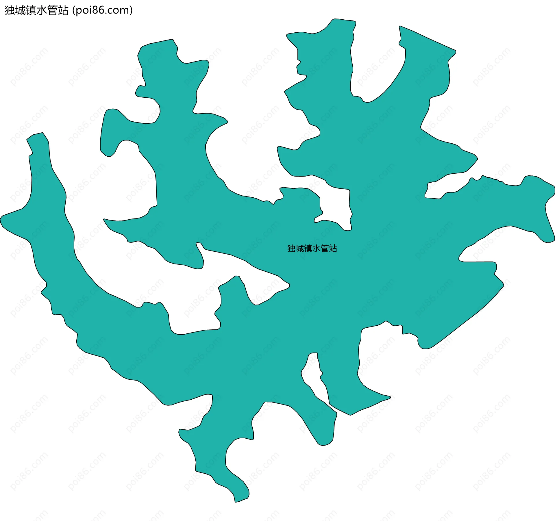 独城镇水管站边界地图