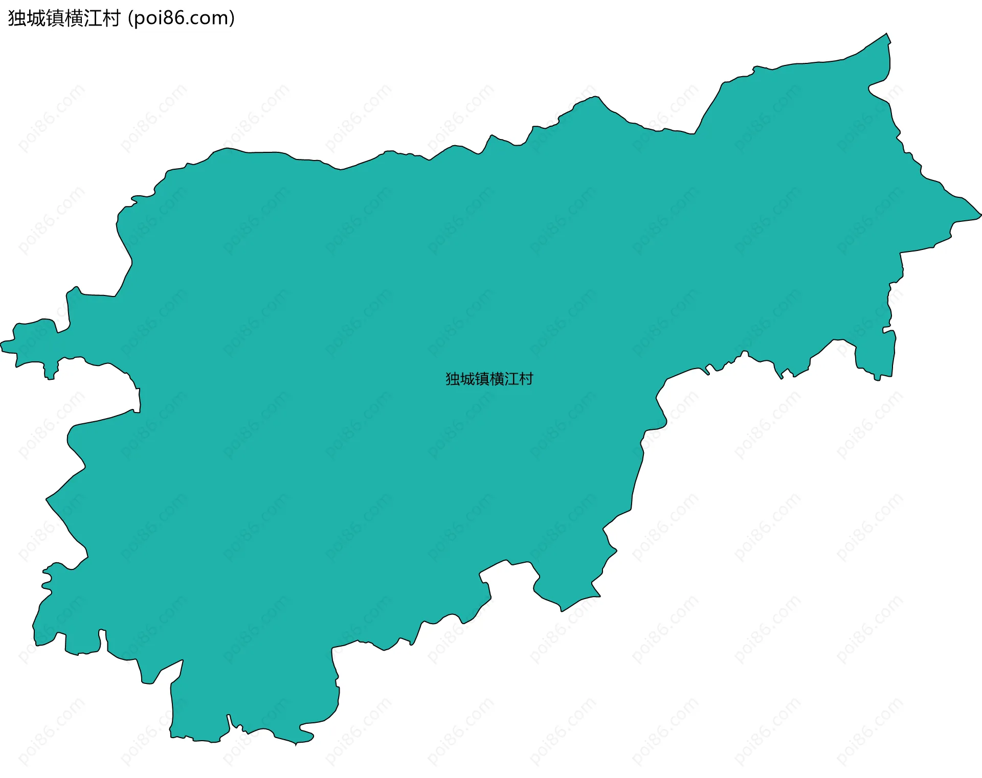 独城镇横江村边界地图