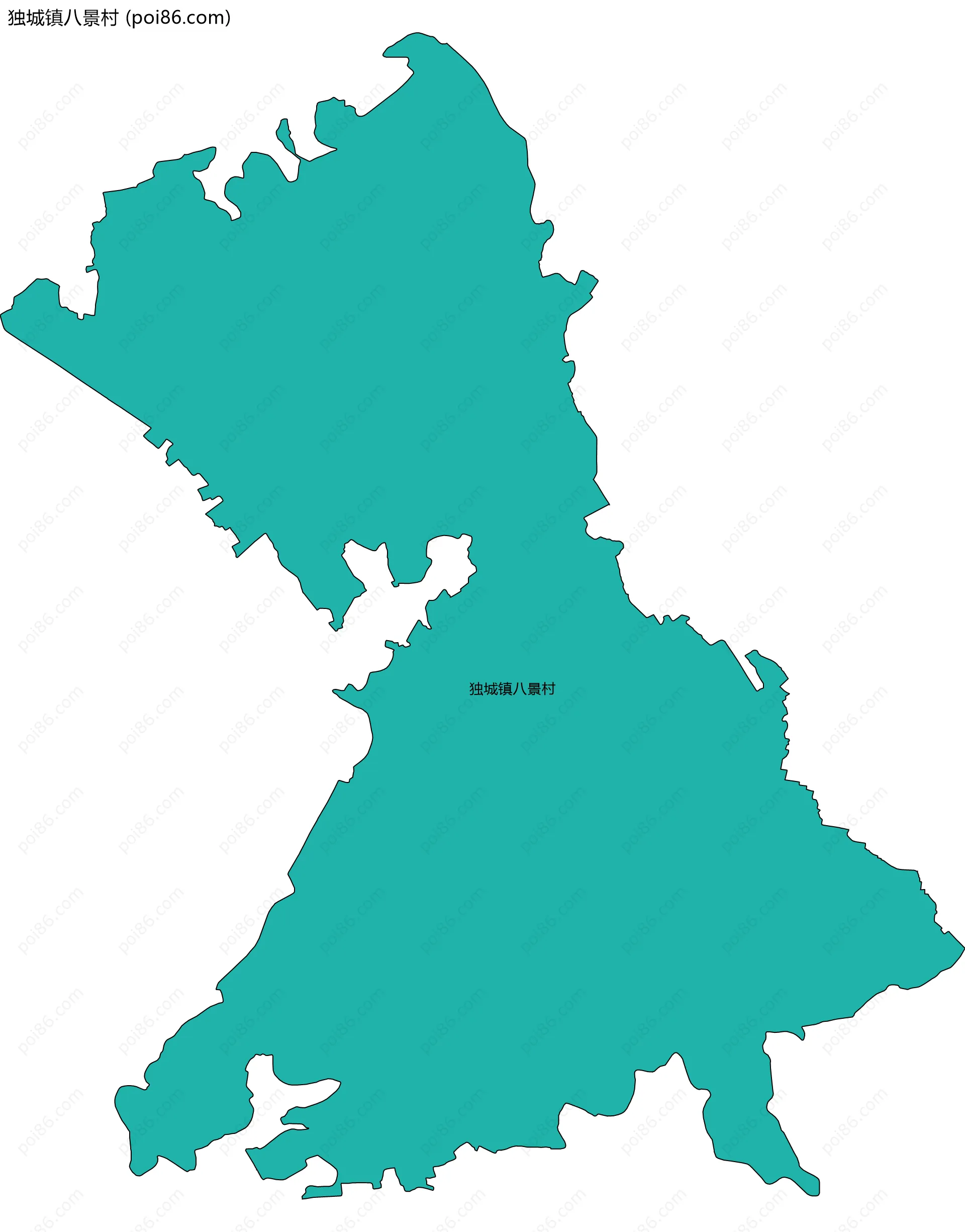 独城镇八景村边界地图