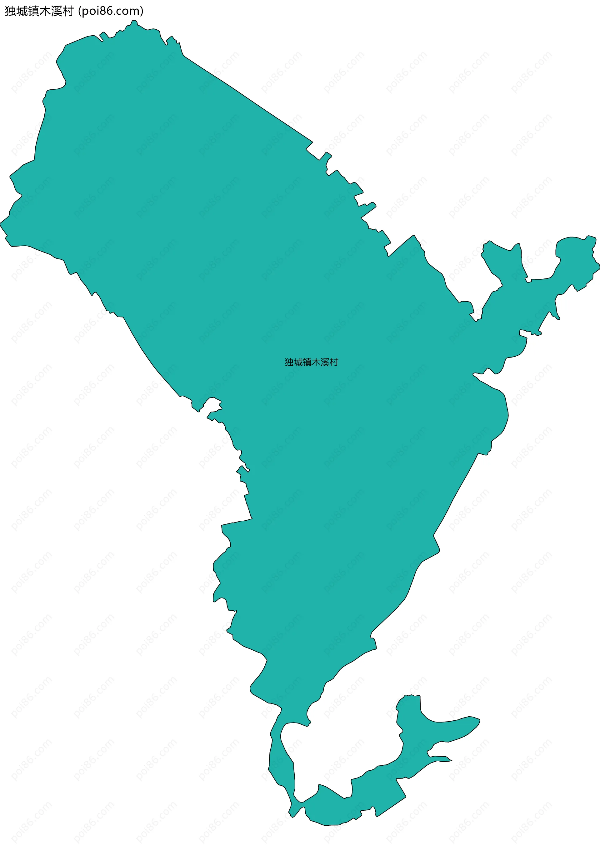 独城镇木溪村边界地图