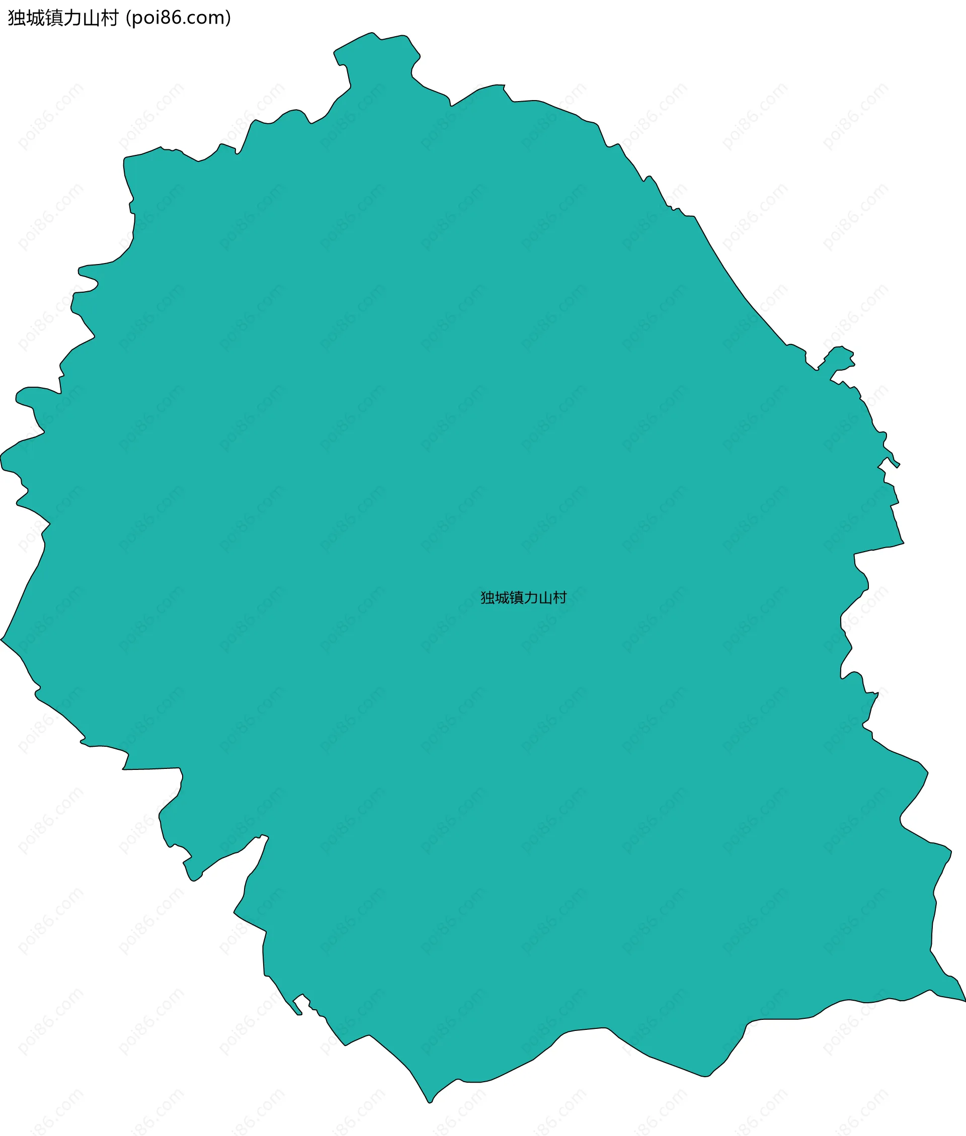 独城镇力山村边界地图