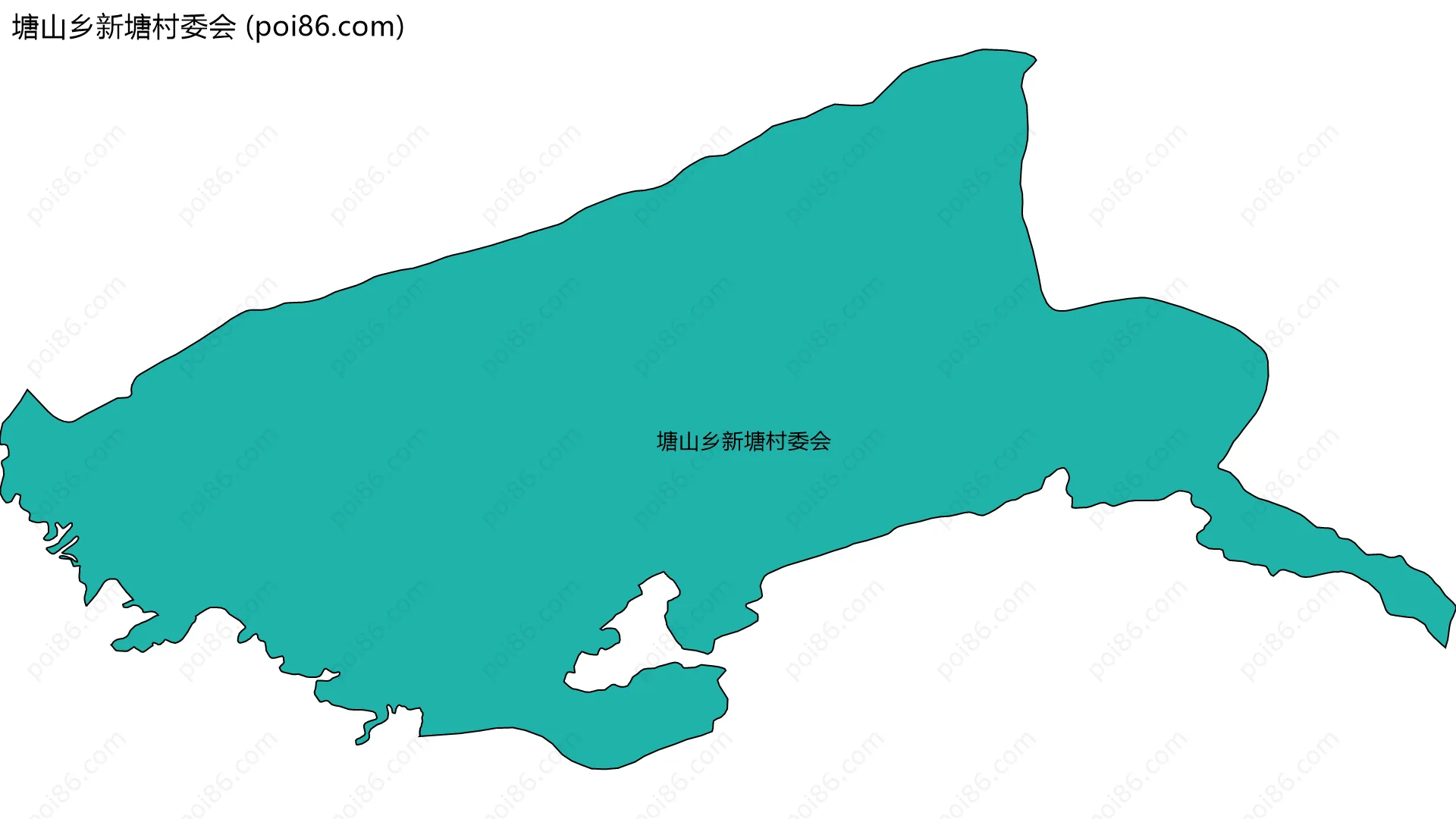 塘山乡新塘村委会边界地图