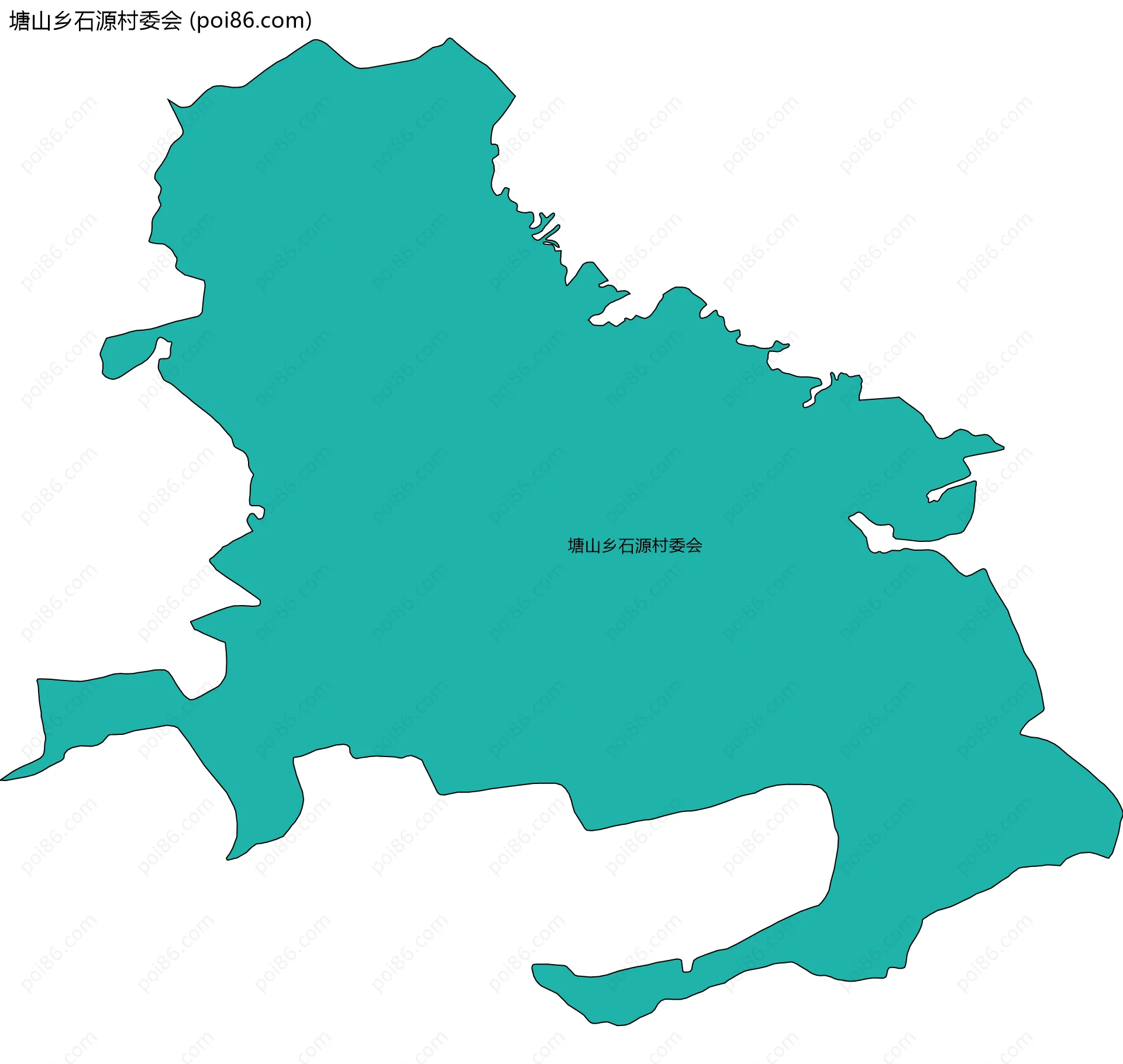 塘山乡石源村委会边界地图