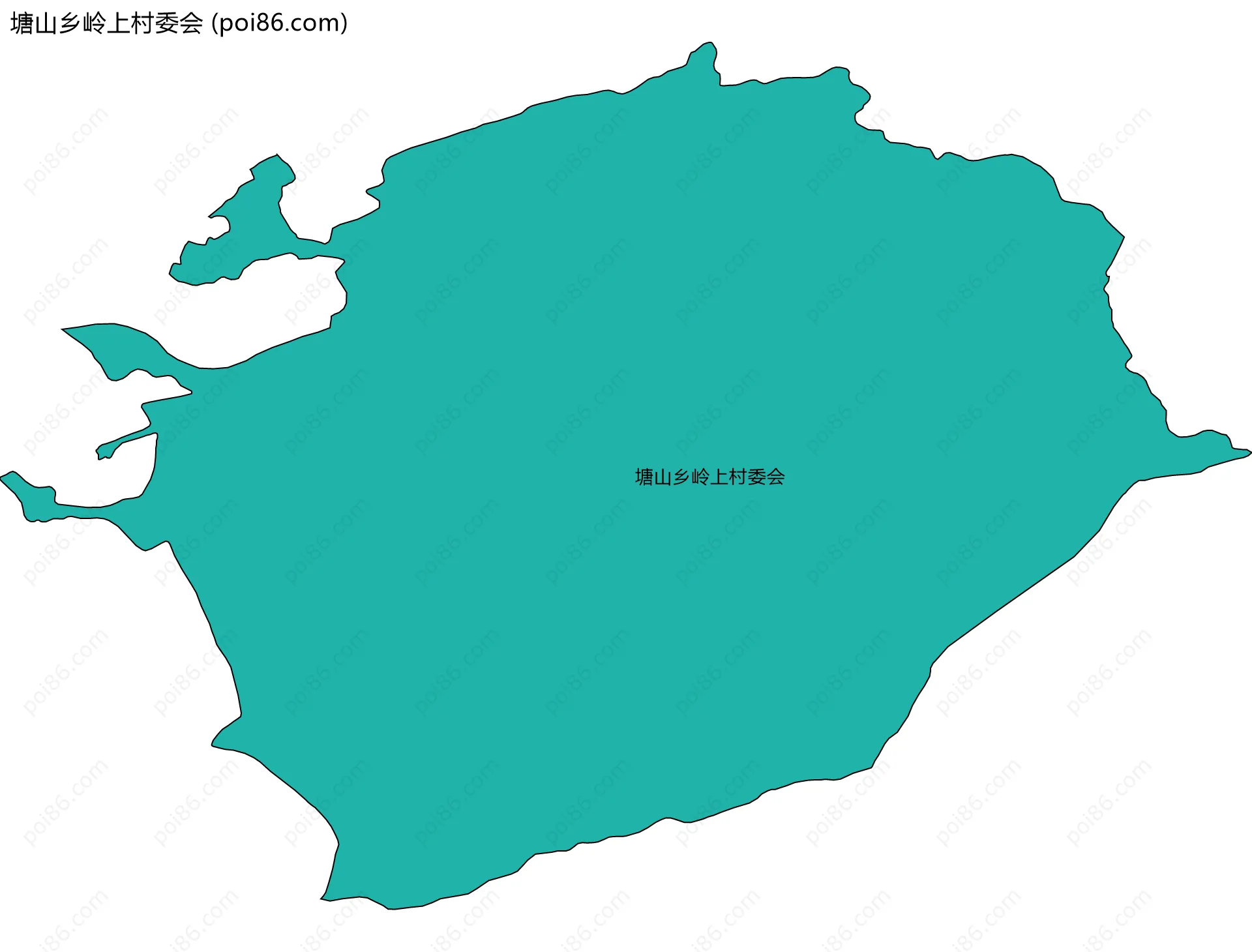 塘山乡岭上村委会边界地图