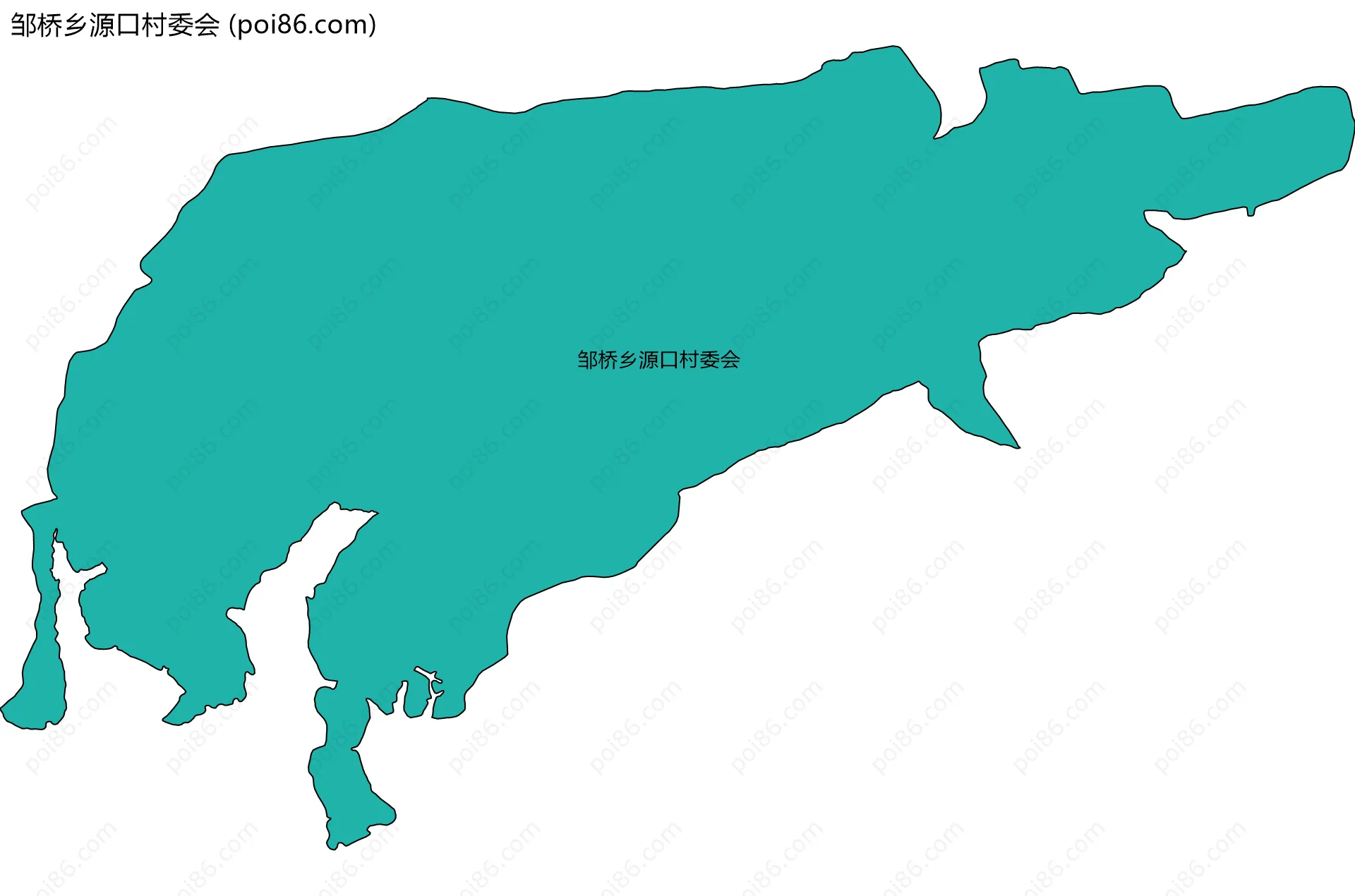 邹桥乡源口村委会边界地图