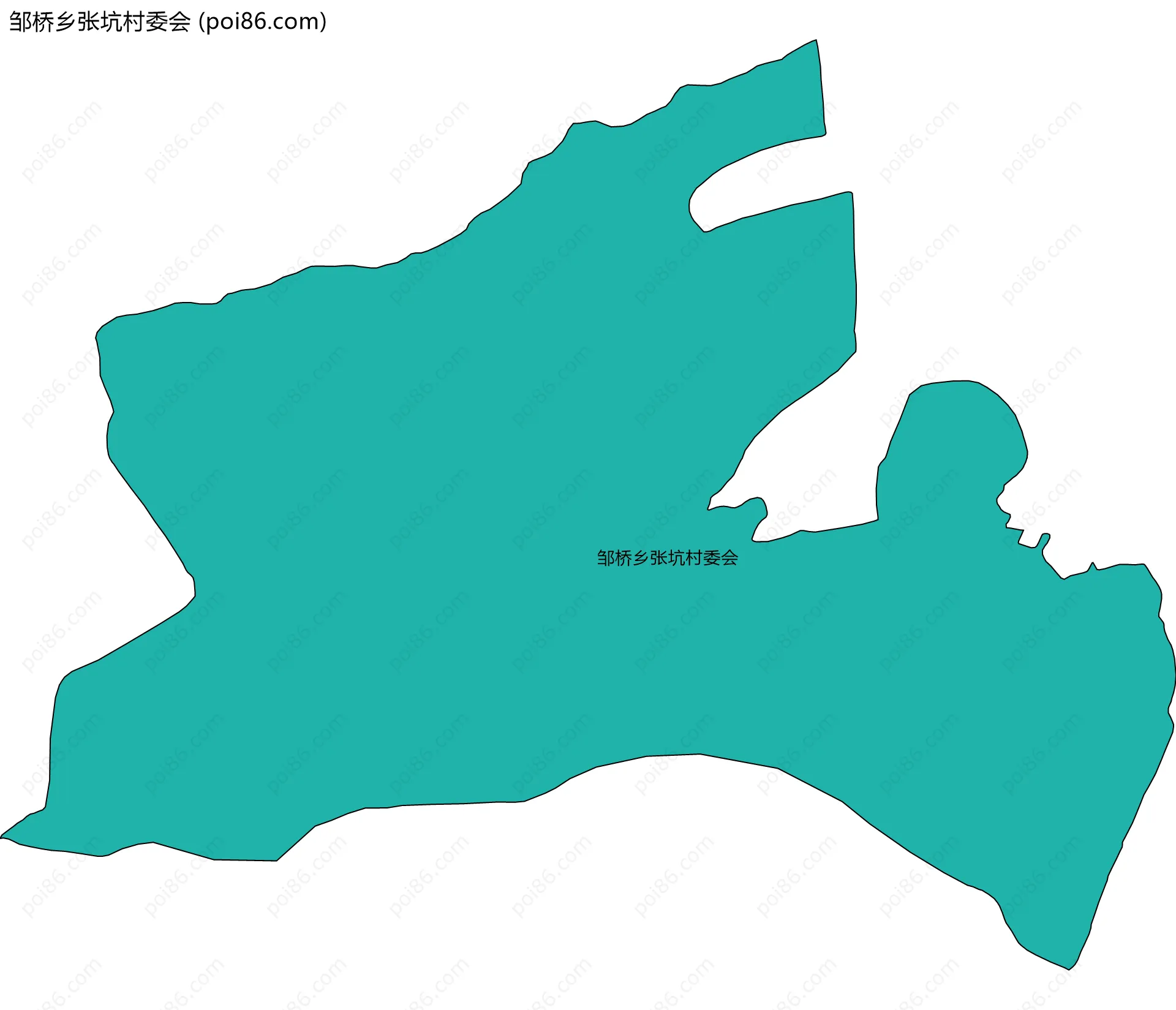 邹桥乡张坑村委会边界地图