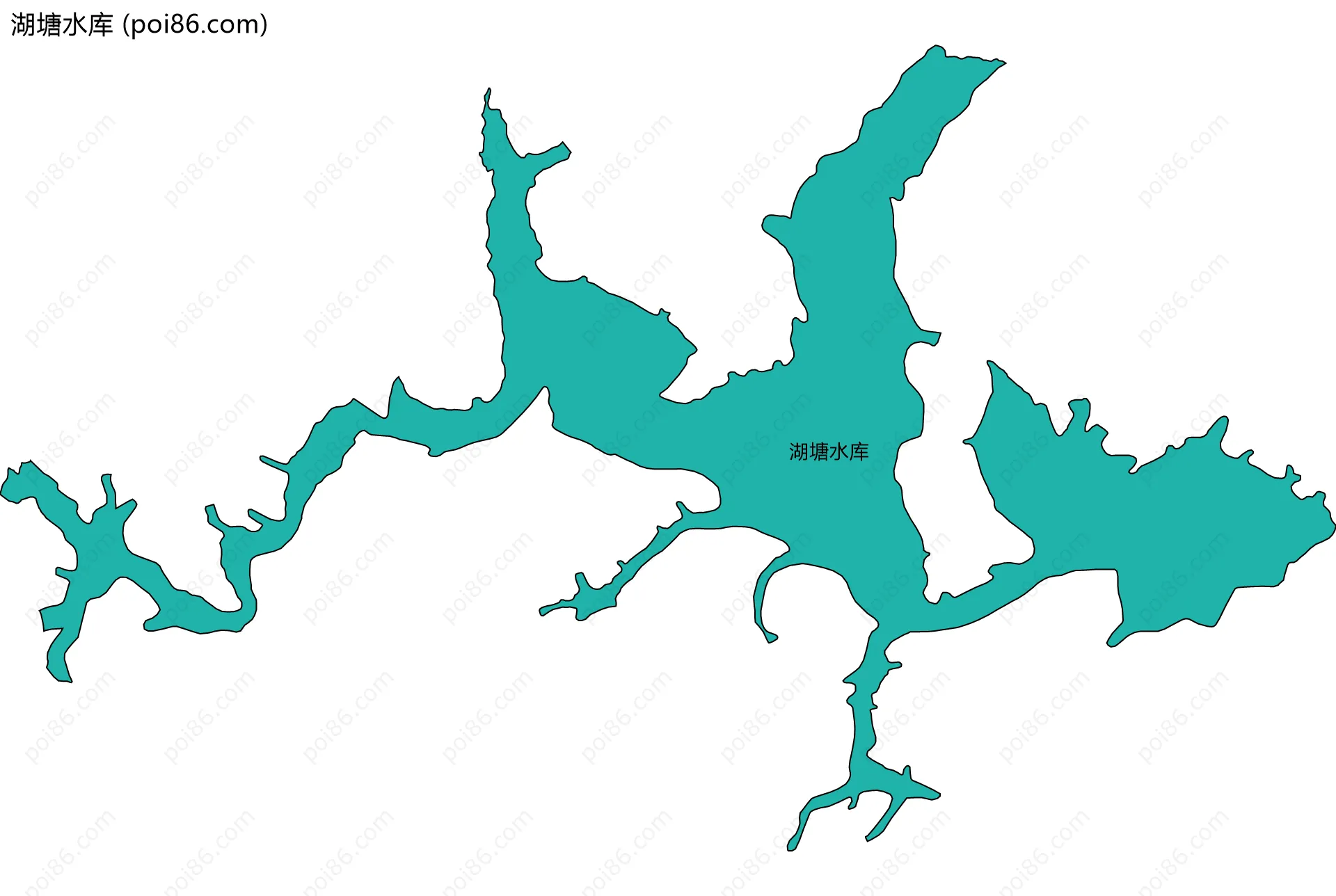 湖塘水库边界地图