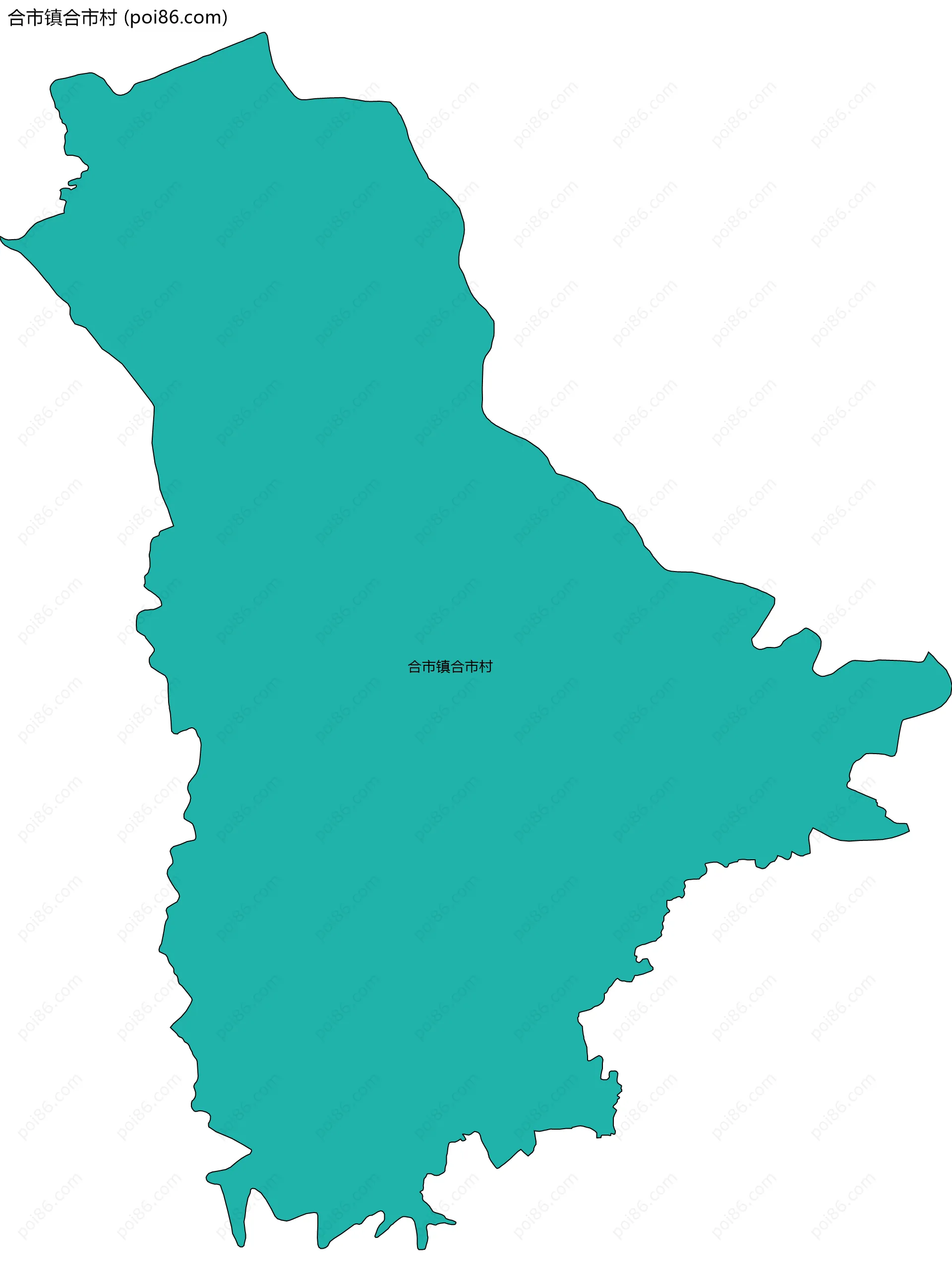 合市镇合市村边界地图